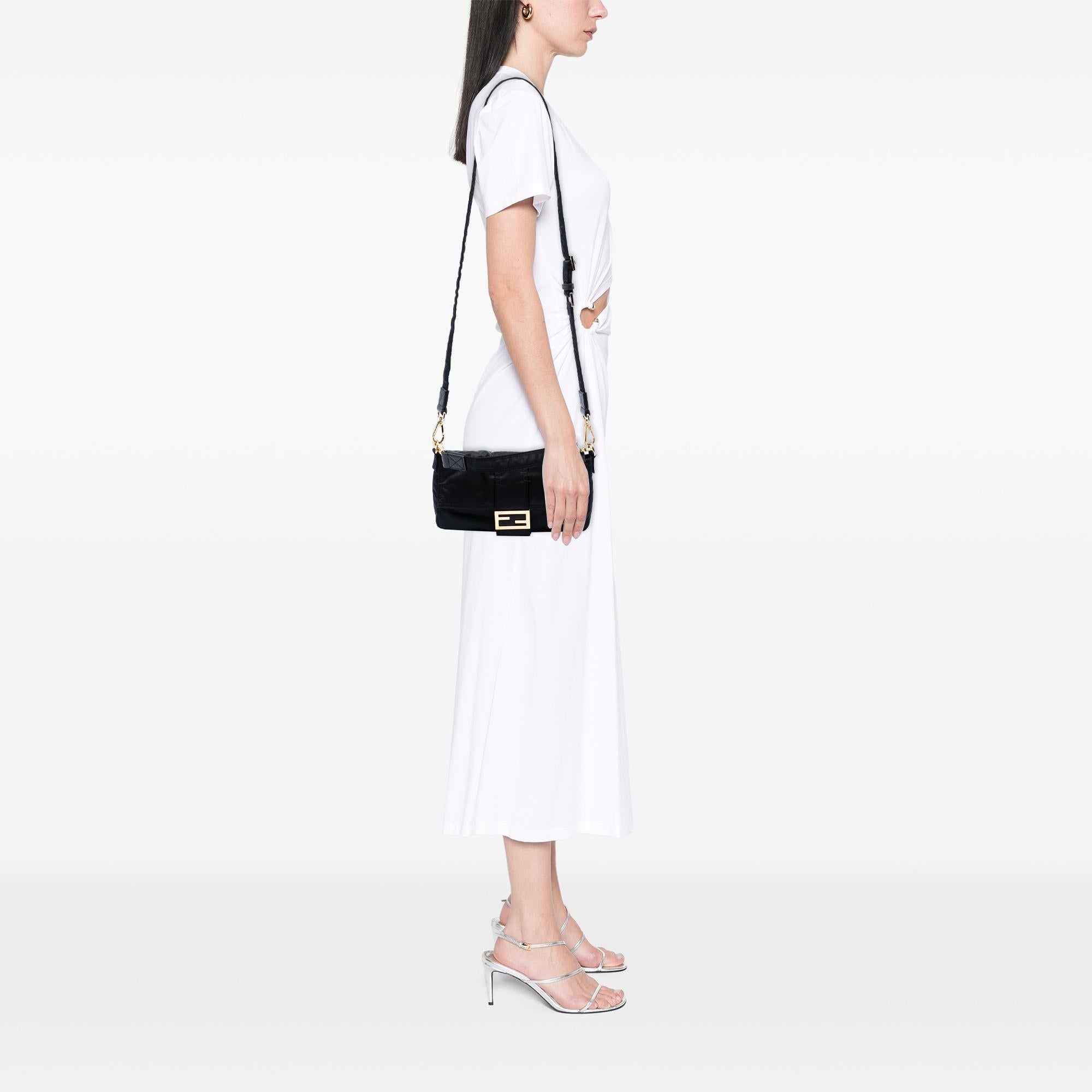 Fendi Porter Yoshida Nylon Convertible Baguette Satchel