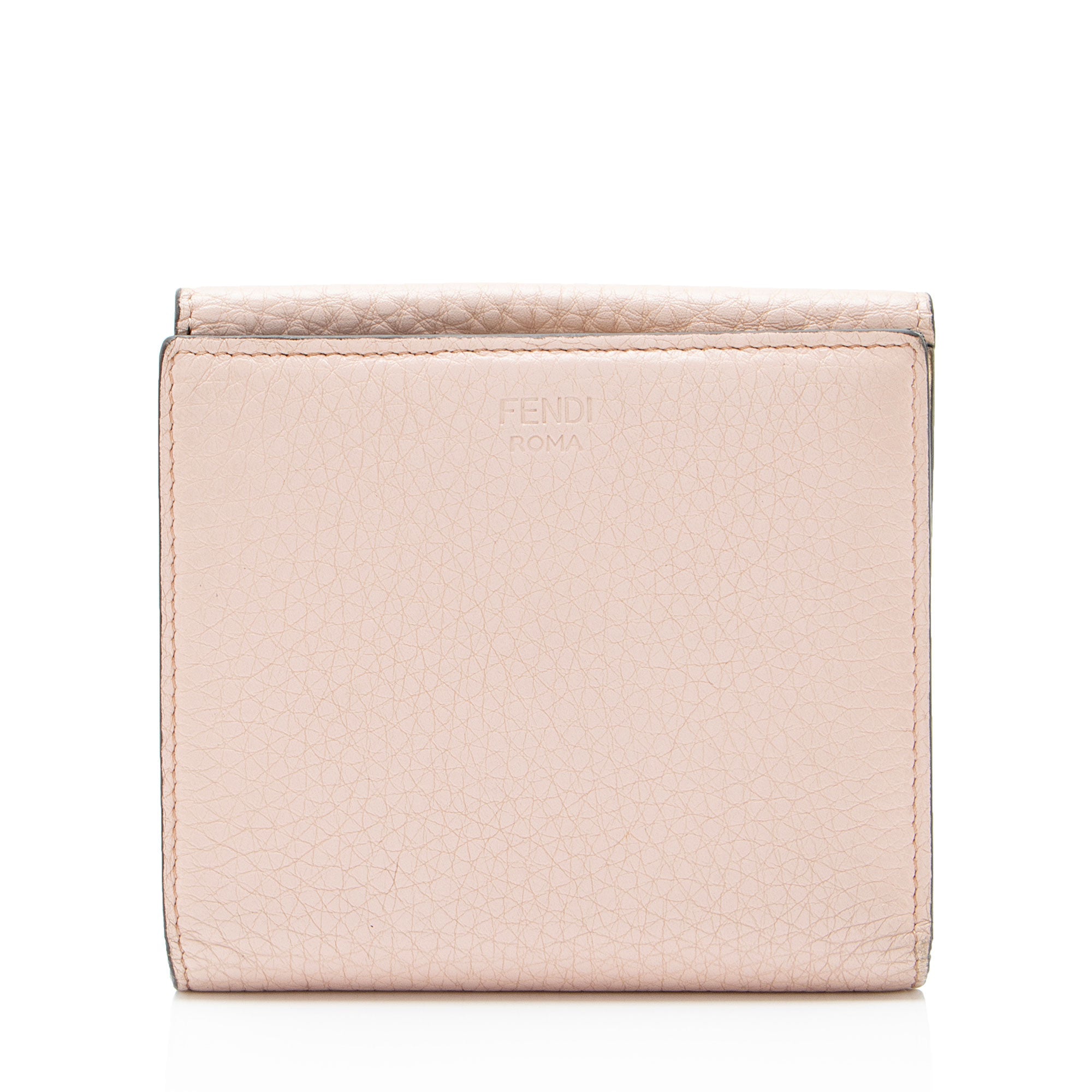 Fendi Selleria Leather Peakaboo Compact Wallet
