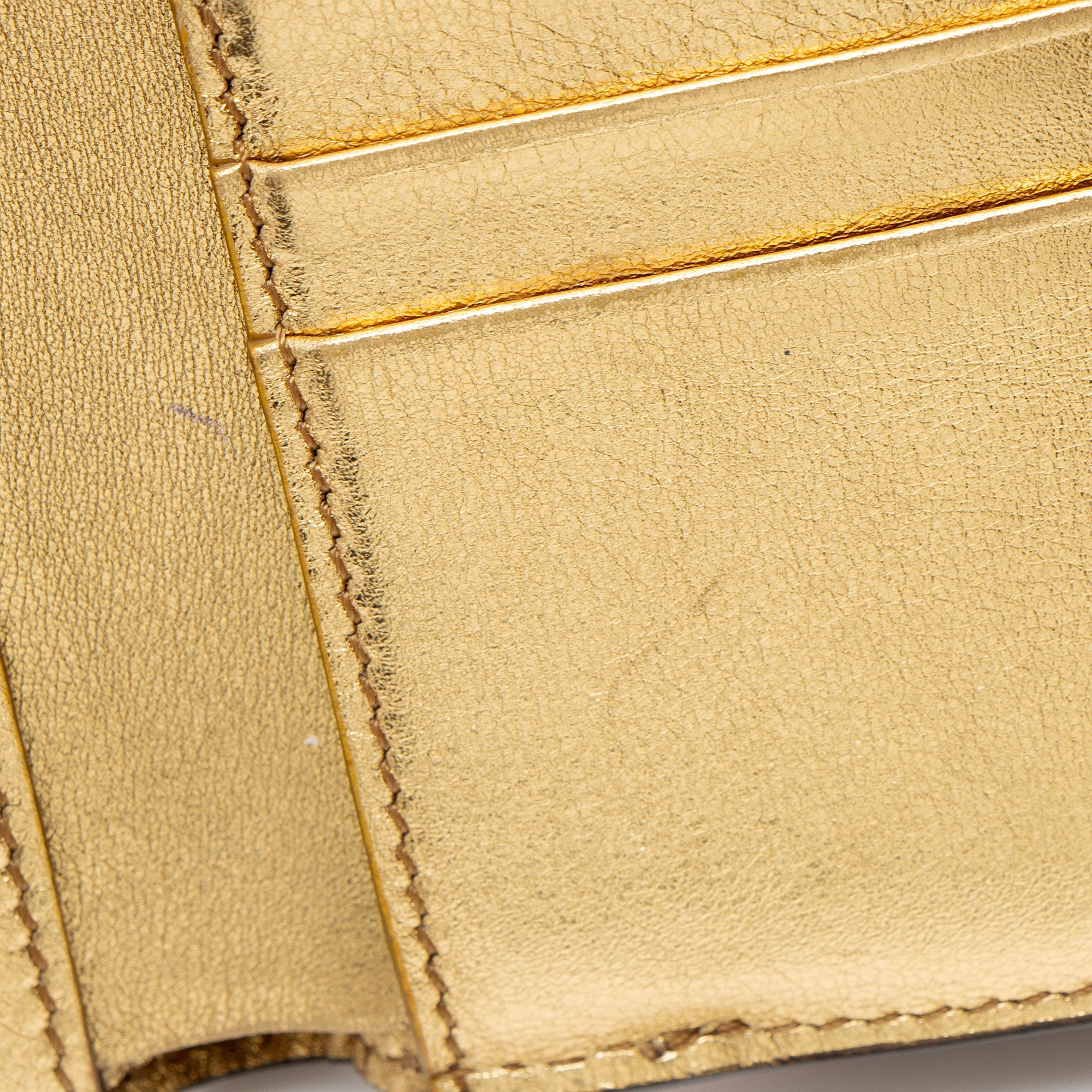 Fendi Selleria Leather Peakaboo Compact Wallet