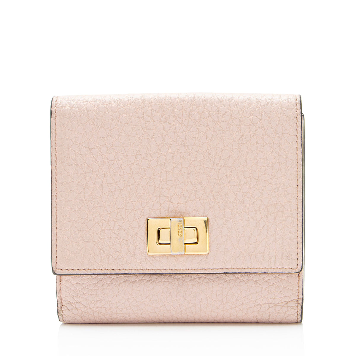 Fendi Selleria Leather Peakaboo Compact Wallet