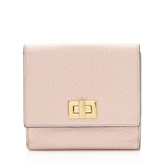 Fendi Selleria Leather Peakaboo Compact Wallet