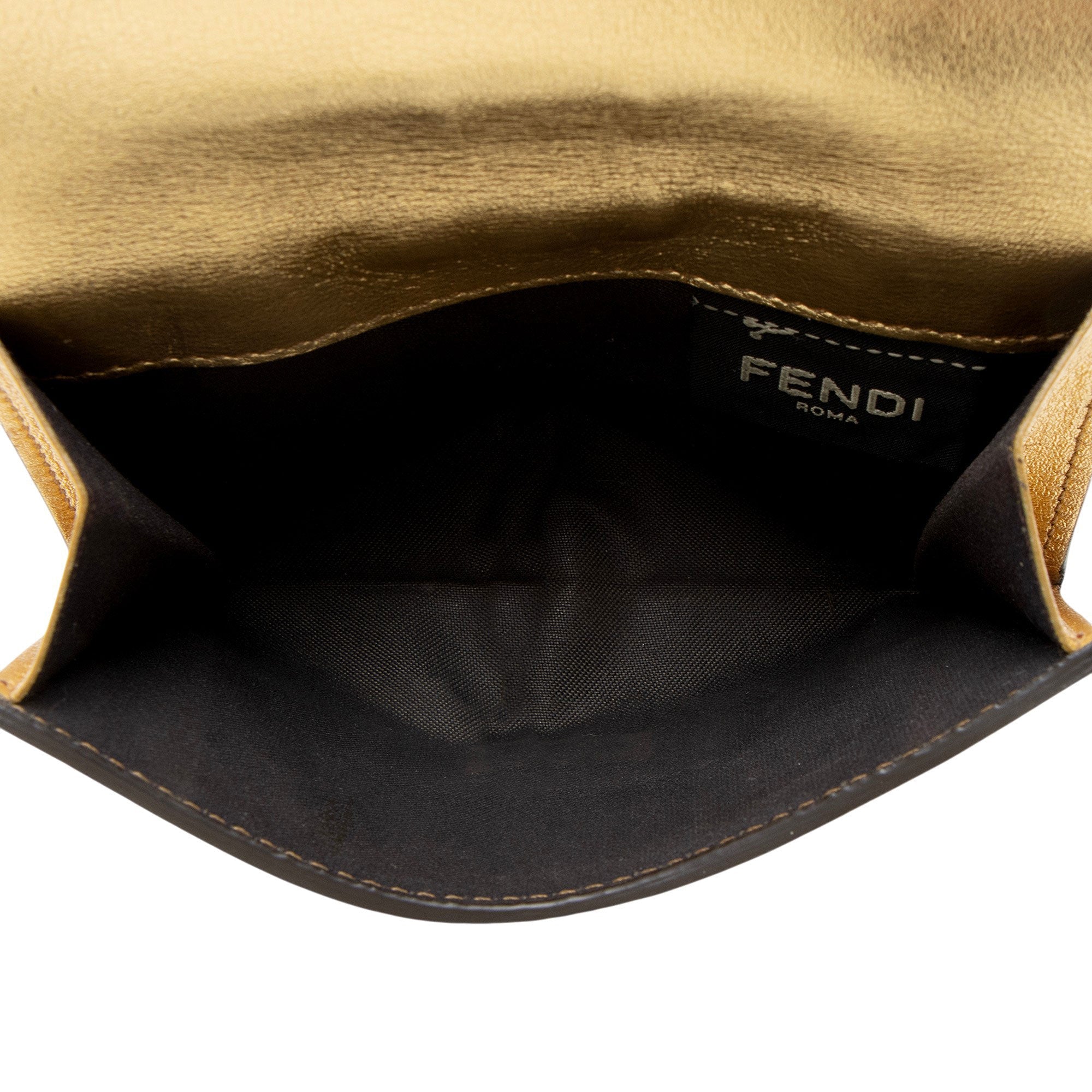 Fendi Selleria Leather Peakaboo Compact Wallet
