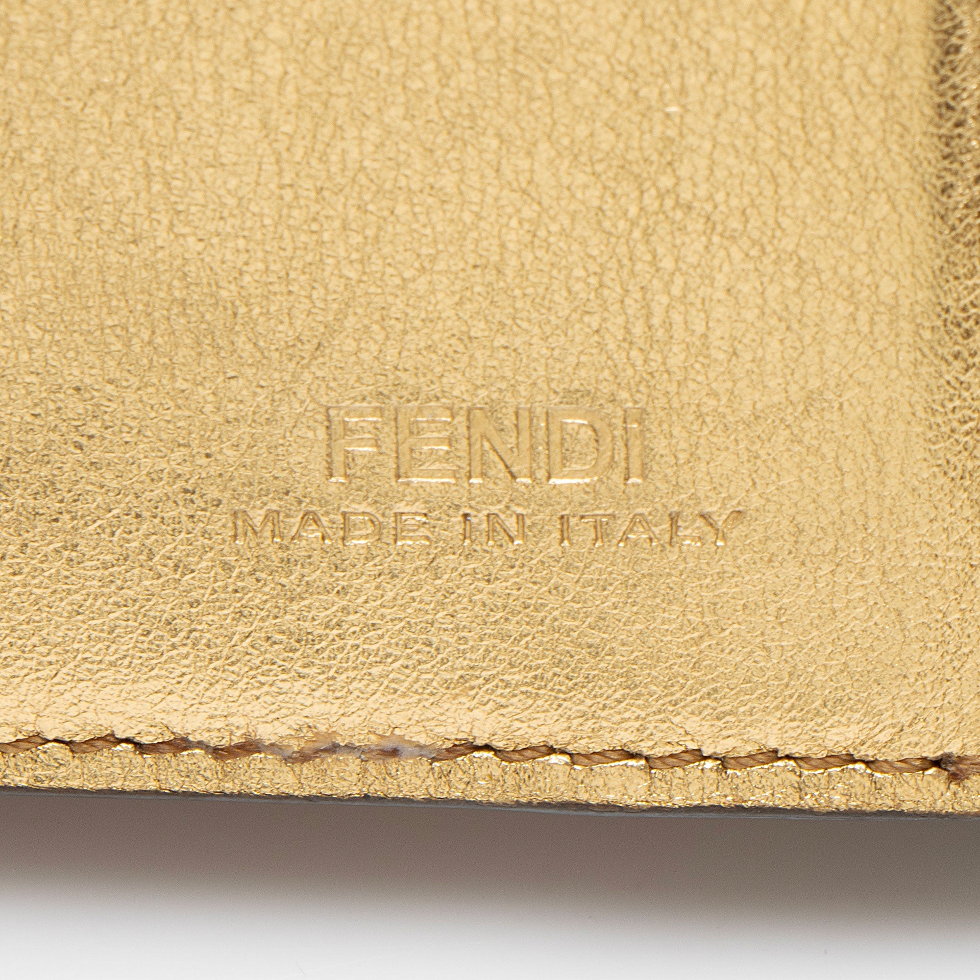 Fendi Selleria Leather Peakaboo Compact Wallet