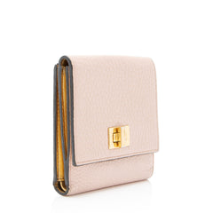 Fendi Selleria Leather Peakaboo Compact Wallet