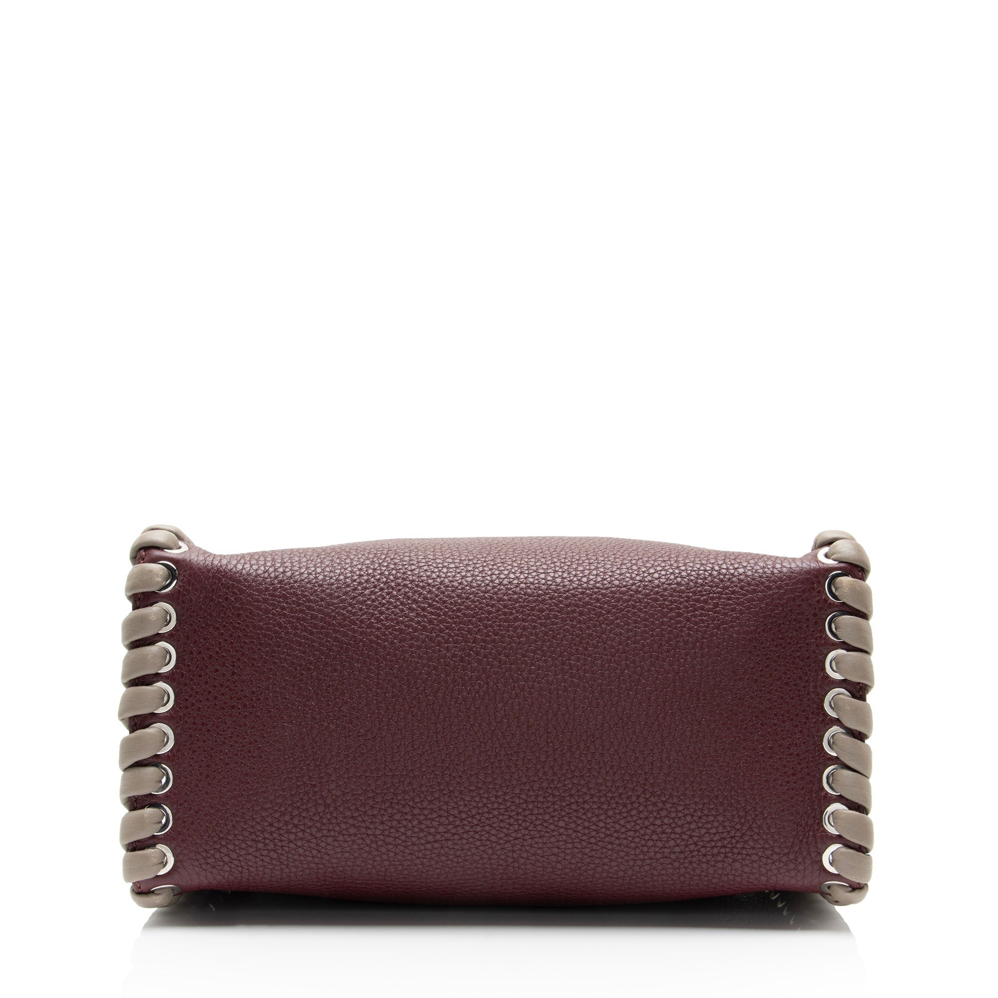 Fendi Selleria Leather Whipstitch Lei Boston Bag