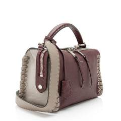 Fendi Selleria Leather Whipstitch Lei Boston Bag