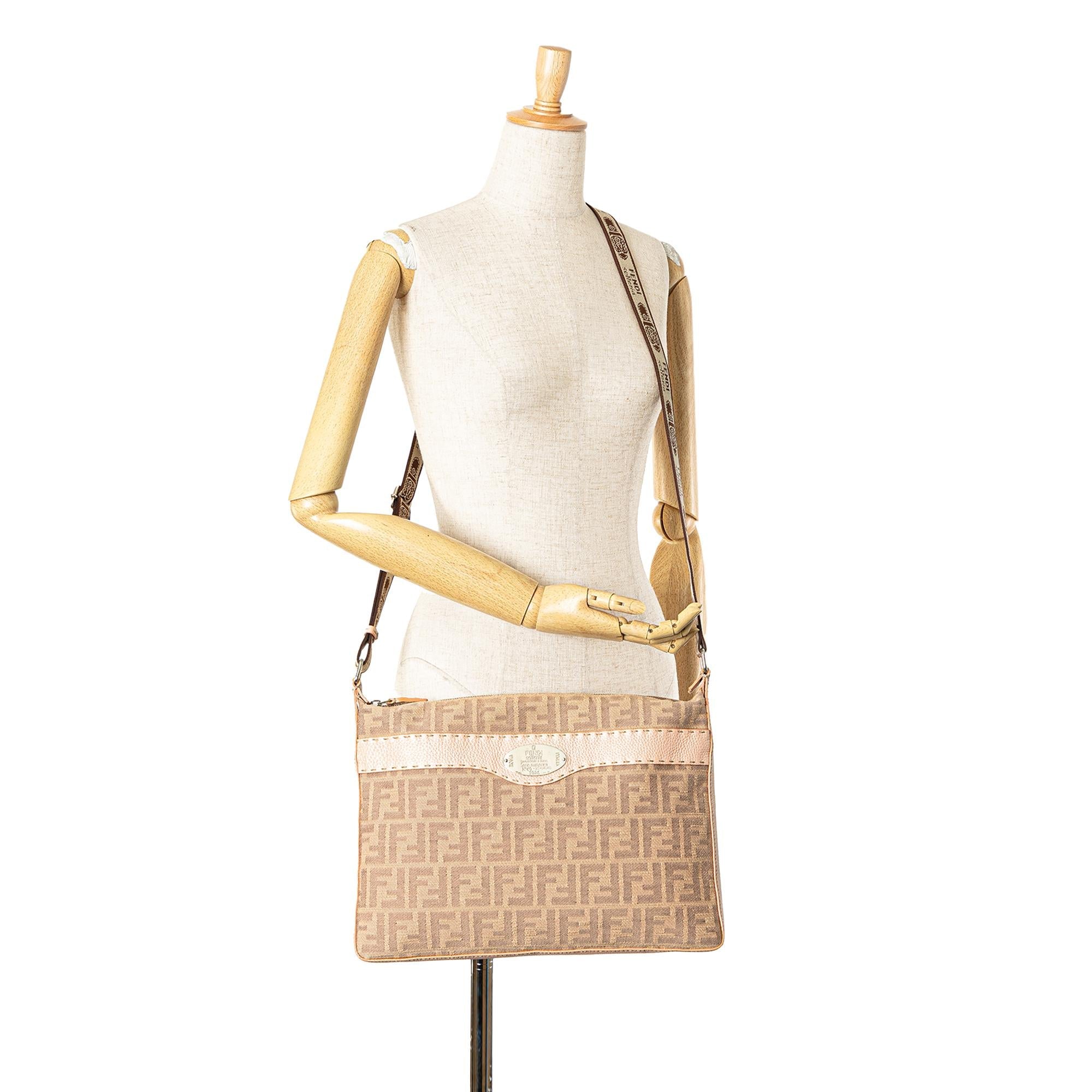 Fendi Selleria Zucca Canvas Crossbody