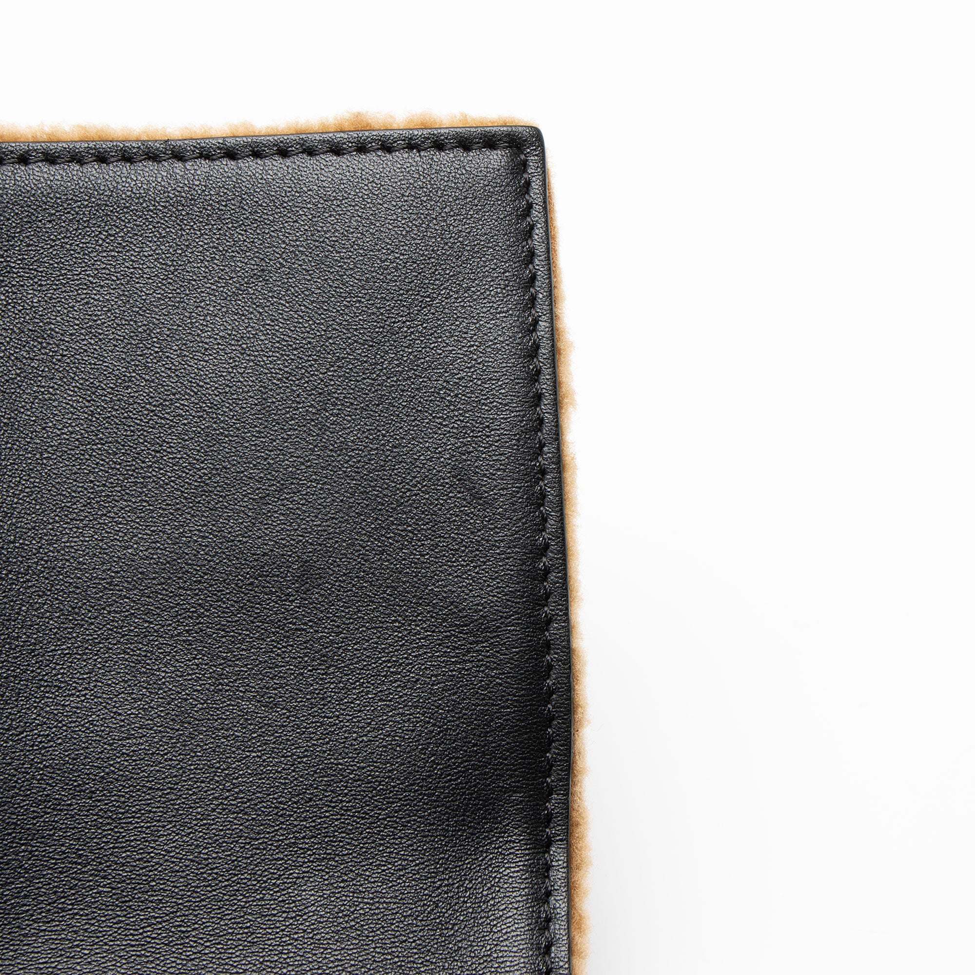Fendi Shearling FF Baguette Shoulder Bag
