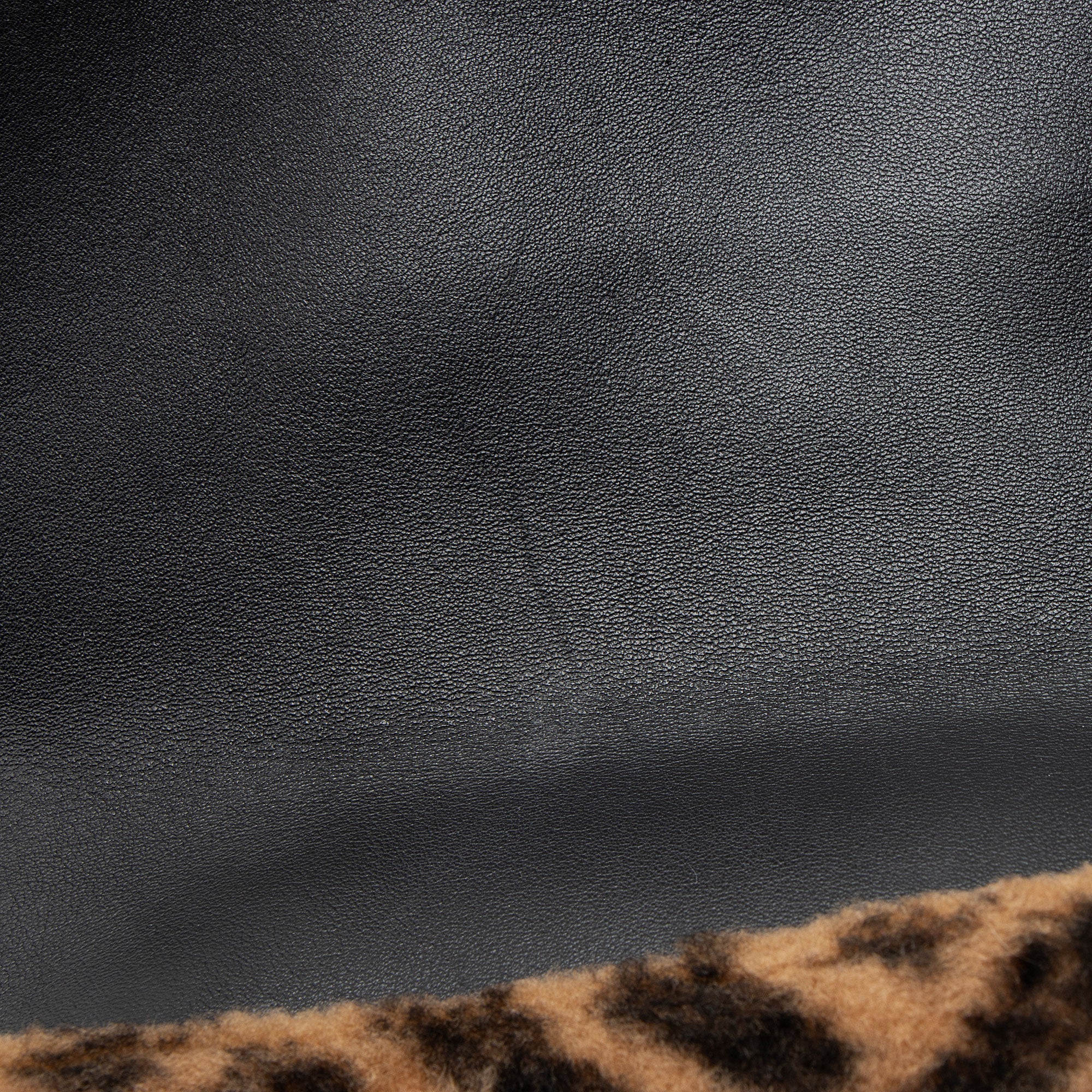 Fendi Shearling FF Baguette Shoulder Bag