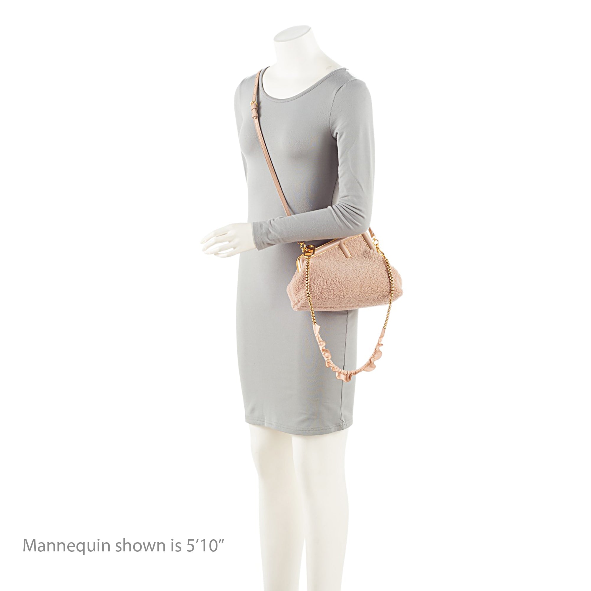 Fendi Shearling Fendi First Small Shoulder Bag