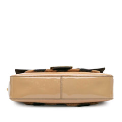 Fendi Shearling Pequin Baguette Satchel