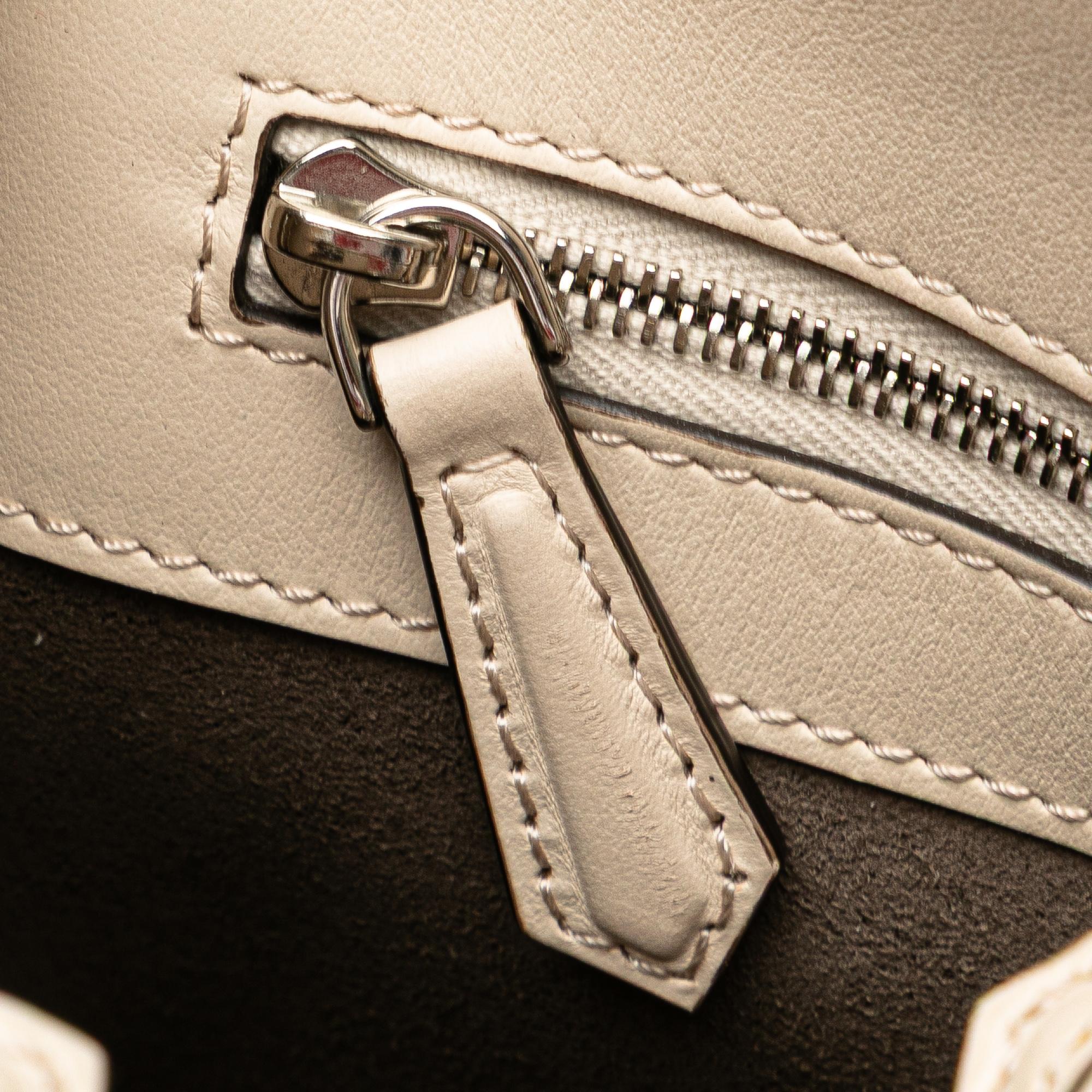Fendi Small Bicolor Calfskin Whipstitch Runway Satchel