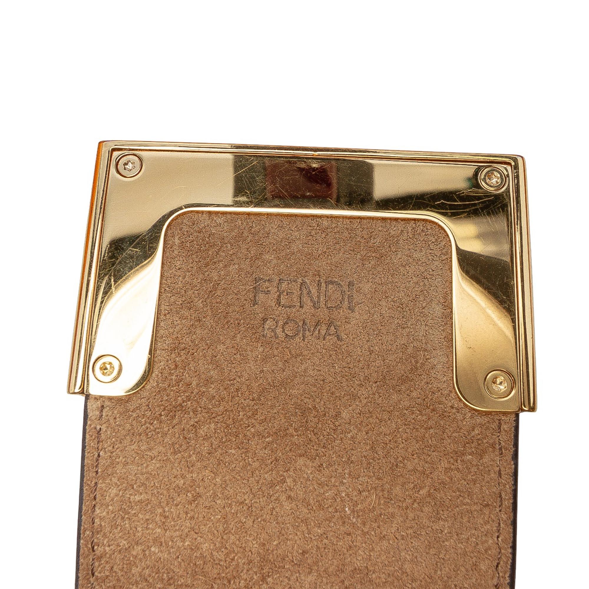 Fendi Small Leather Croissant Hobo Bag
