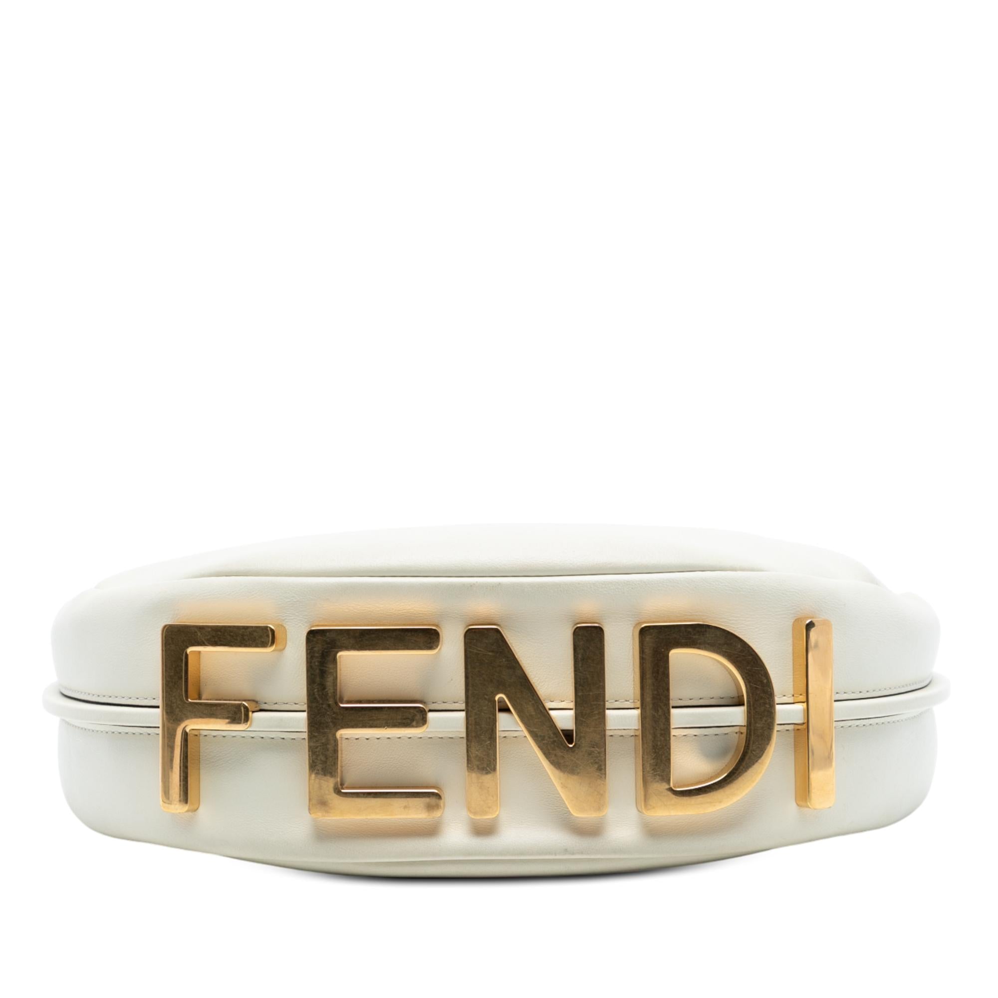 Fendi Small Leather Fendigraphy Hobo
