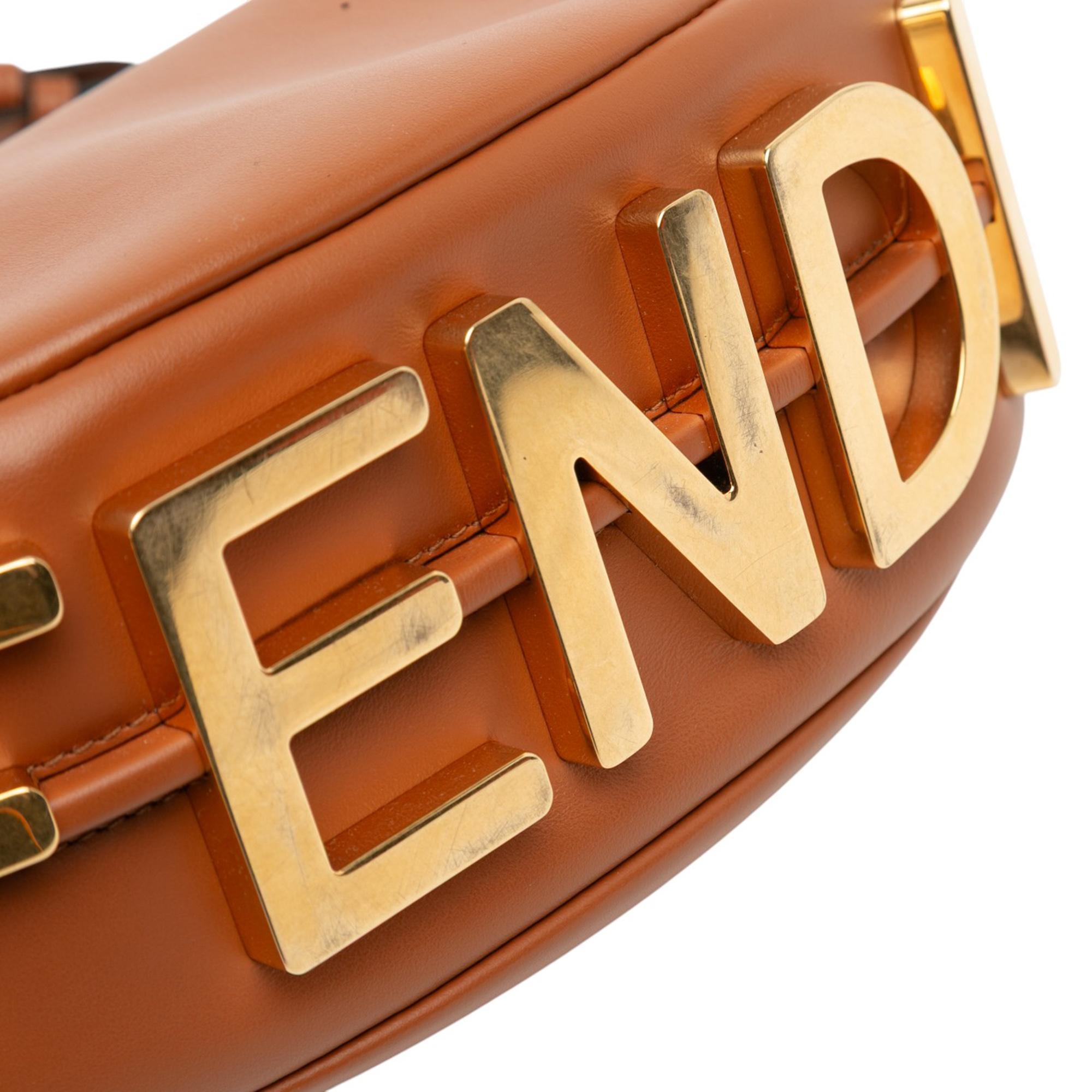 Fendi Small Leather Fendigraphy Hobo