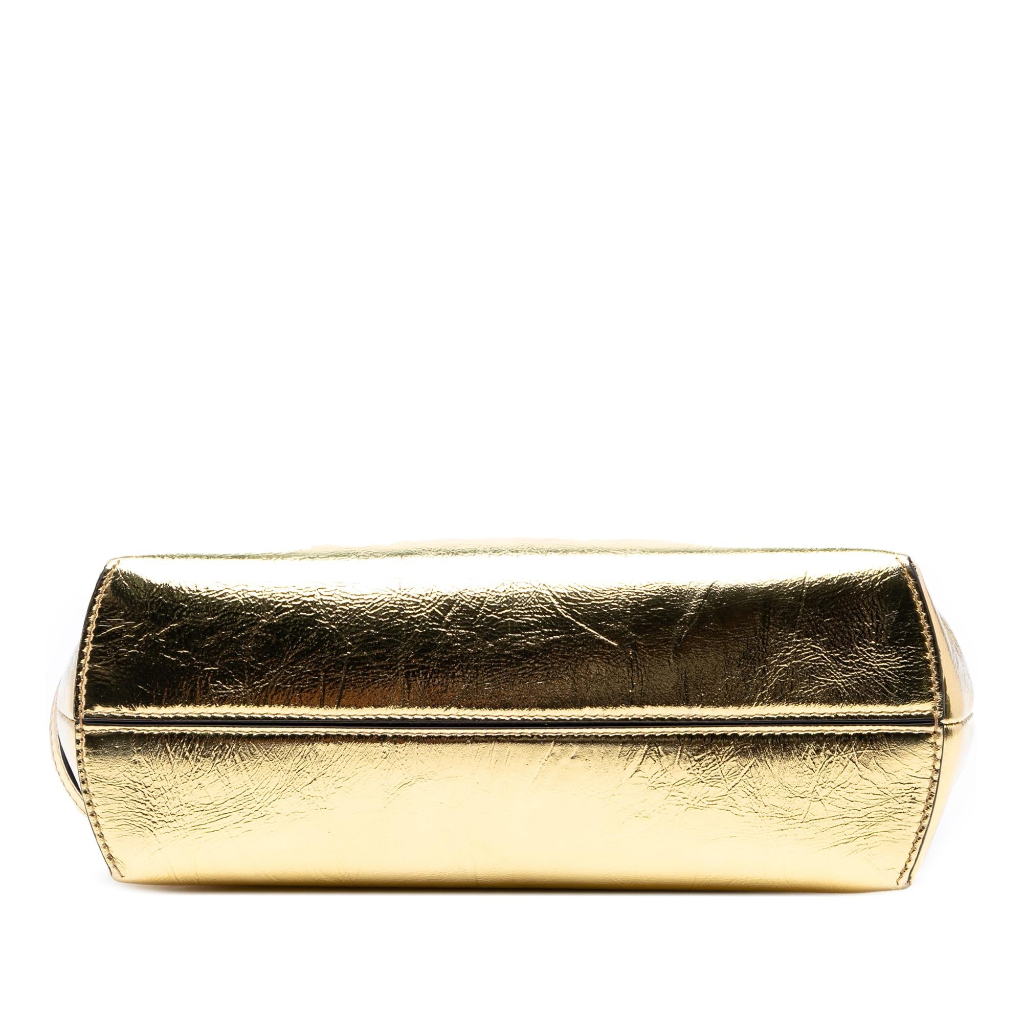 Fendi Small Metallic Nappa Fendi First Crossbody