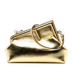 Fendi Small Metallic Nappa Fendi First Crossbody