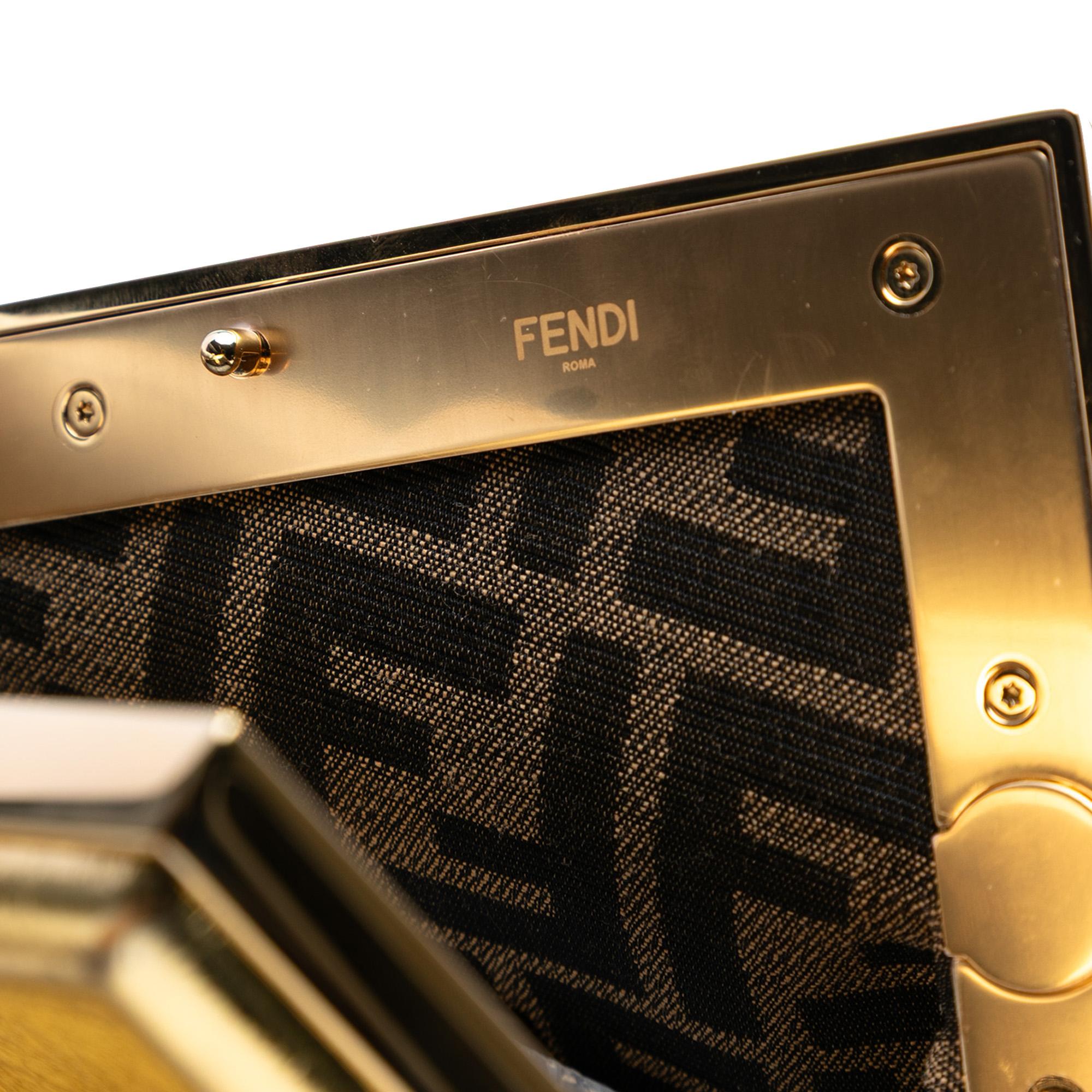 Fendi Small Metallic Nappa Fendi First Crossbody