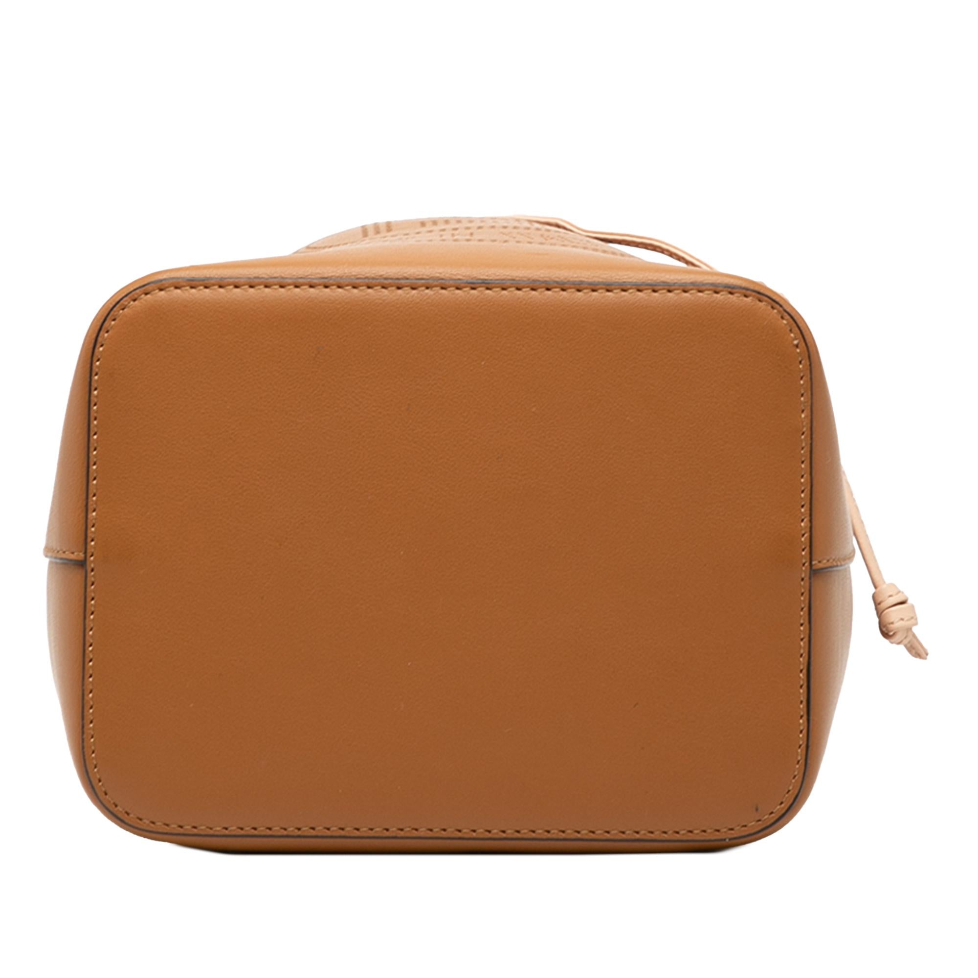 Fendi Small Perforated Leather Mon Tresor Bucket Bag