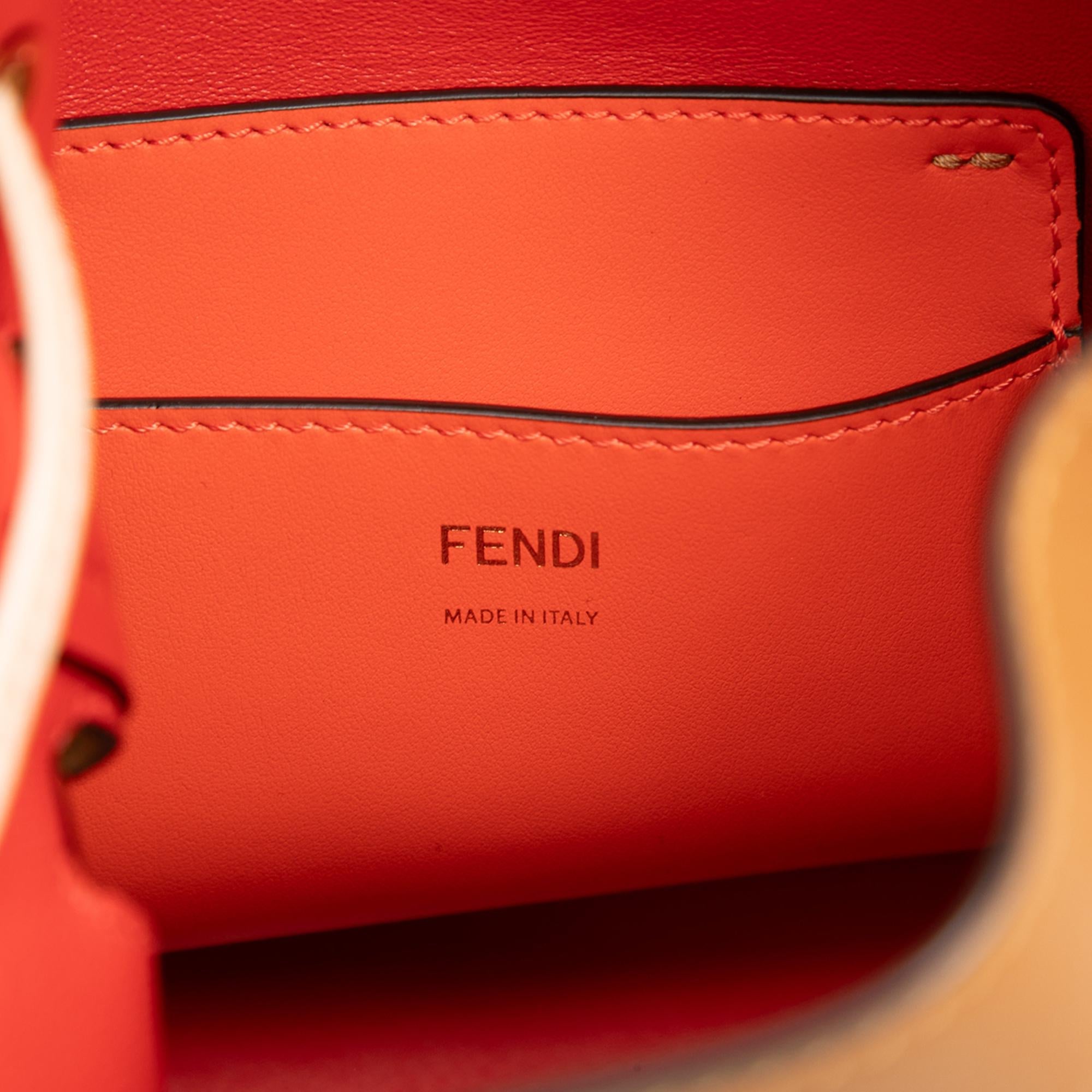 Fendi Small Perforated Leather Mon Tresor Bucket Bag