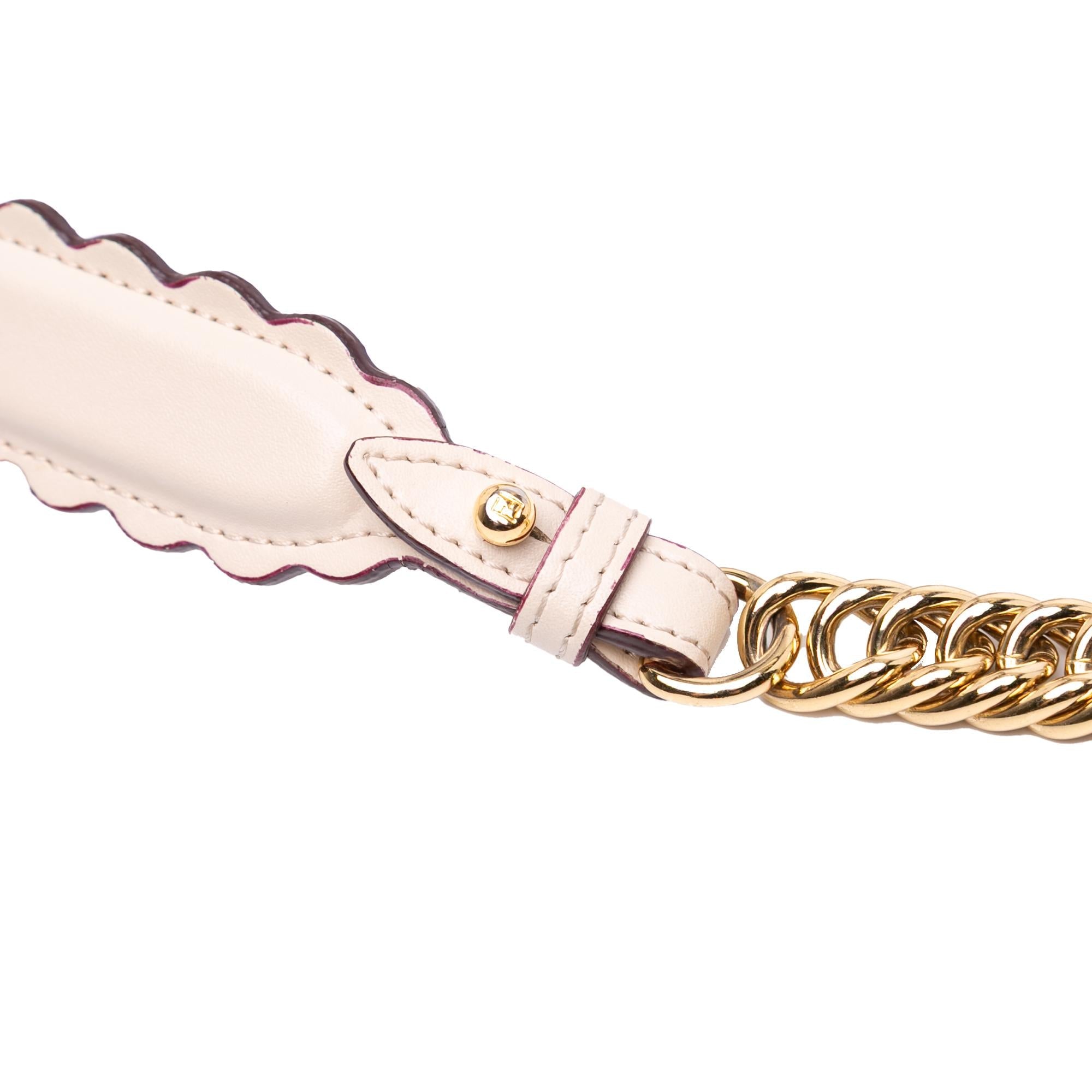 Fendi Small Scalloped Leather Kan I Crossbody