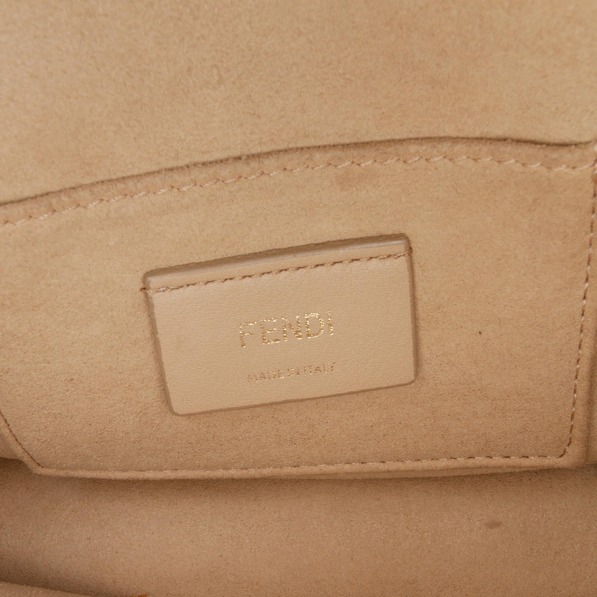 Fendi Small Scalloped Leather Kan I Crossbody