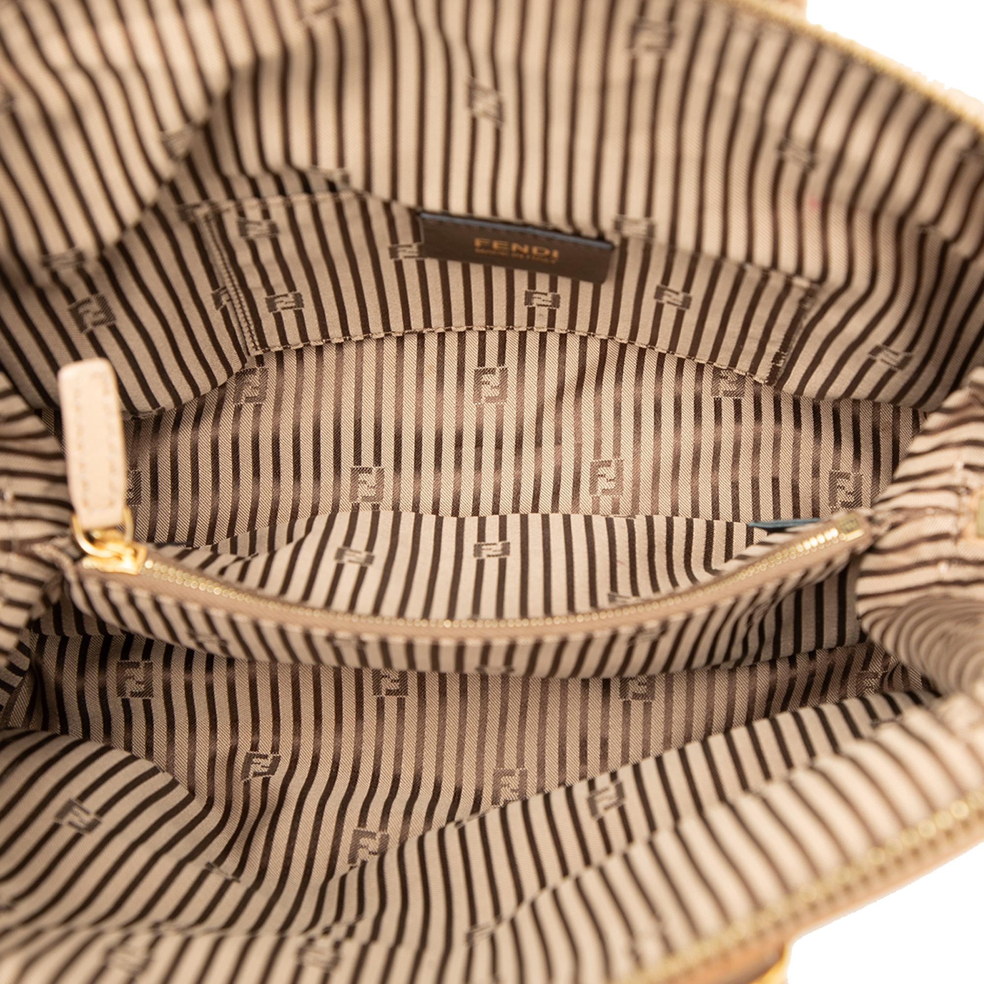 Fendi Small Tricolor Leather Chameleon Satchel