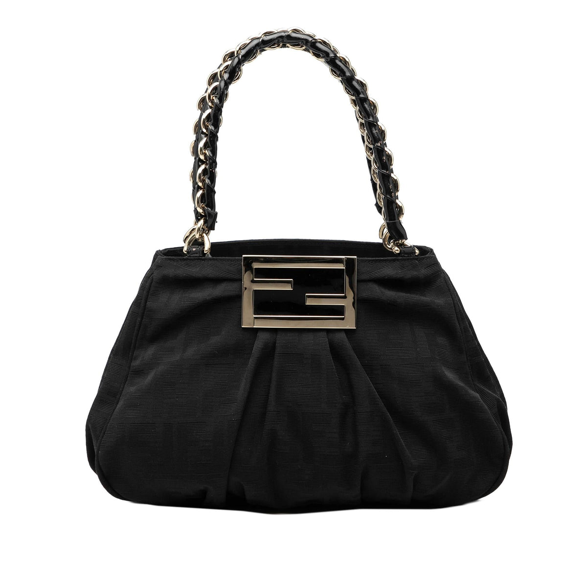 Fendi Small Zucca Canvas Mia Chain Tote