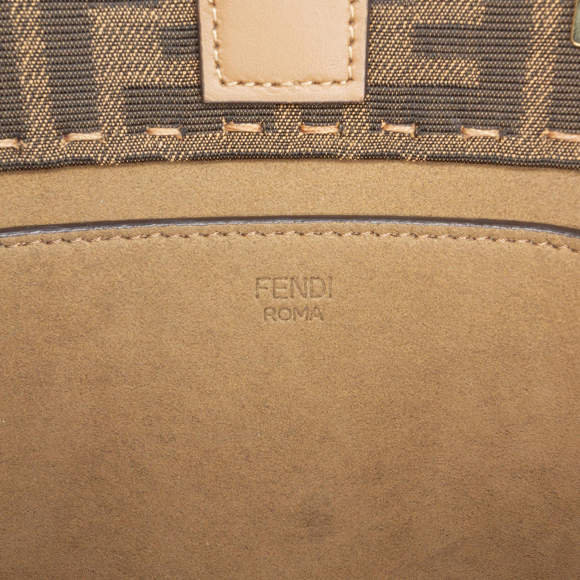 Fendi Small Zucca Canvas Sunshine Shopper Tote