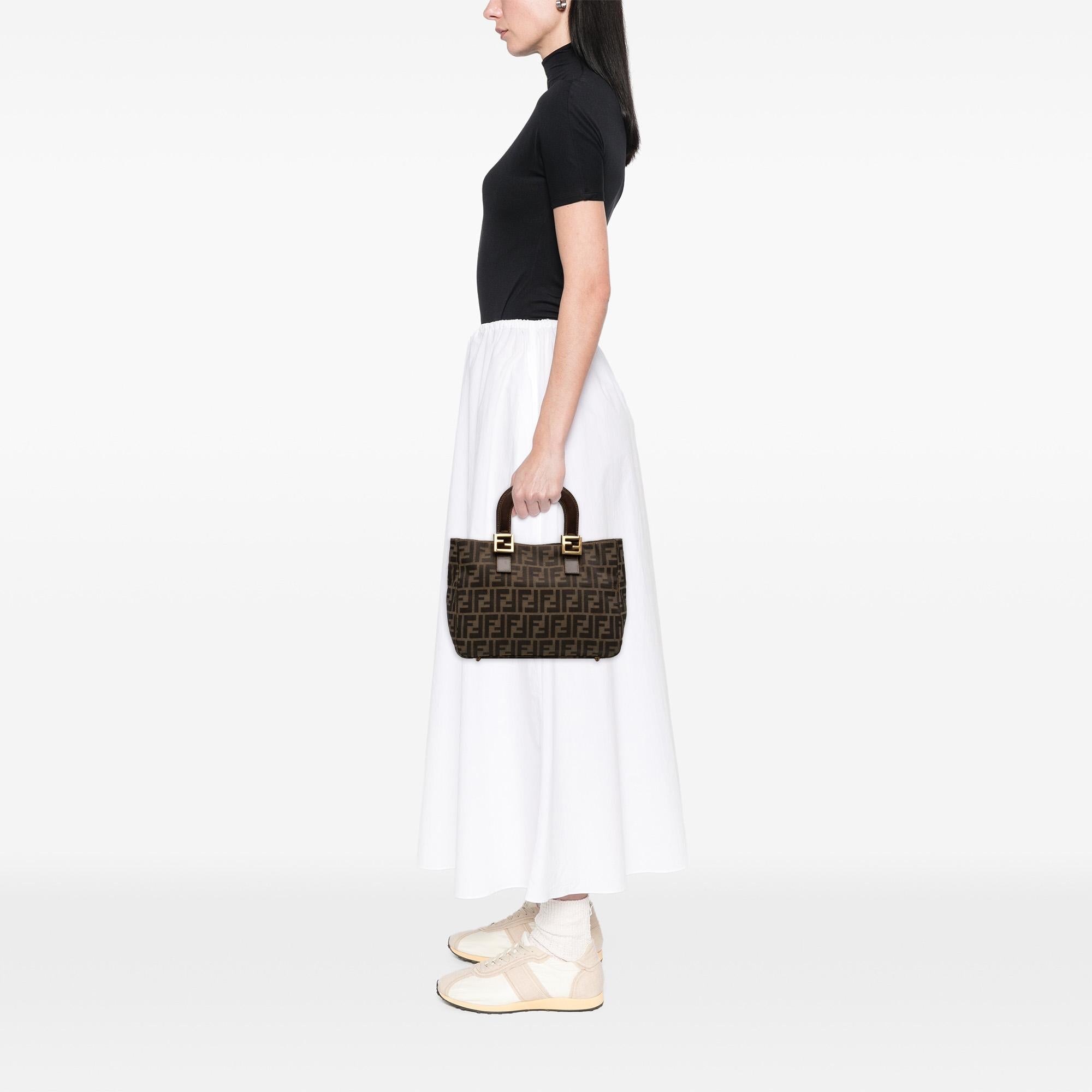 Fendi Small Zucca Canvas Twins Tote