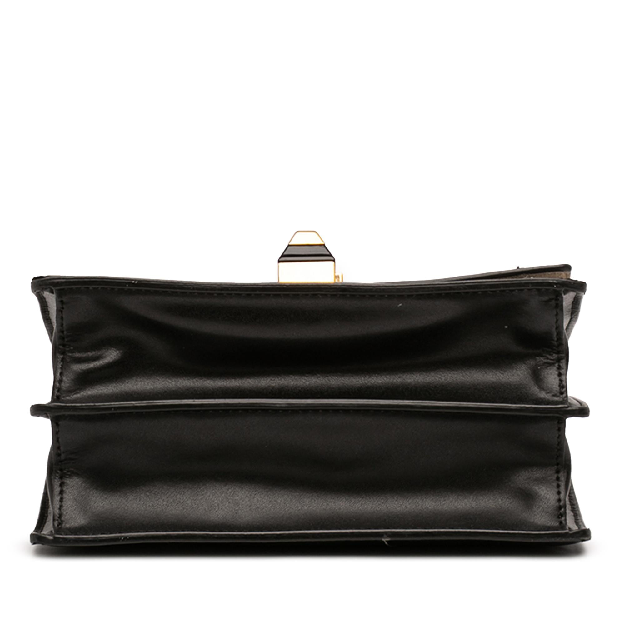 Fendi Small Zucca Embossed Leather Kan I Crossbody
