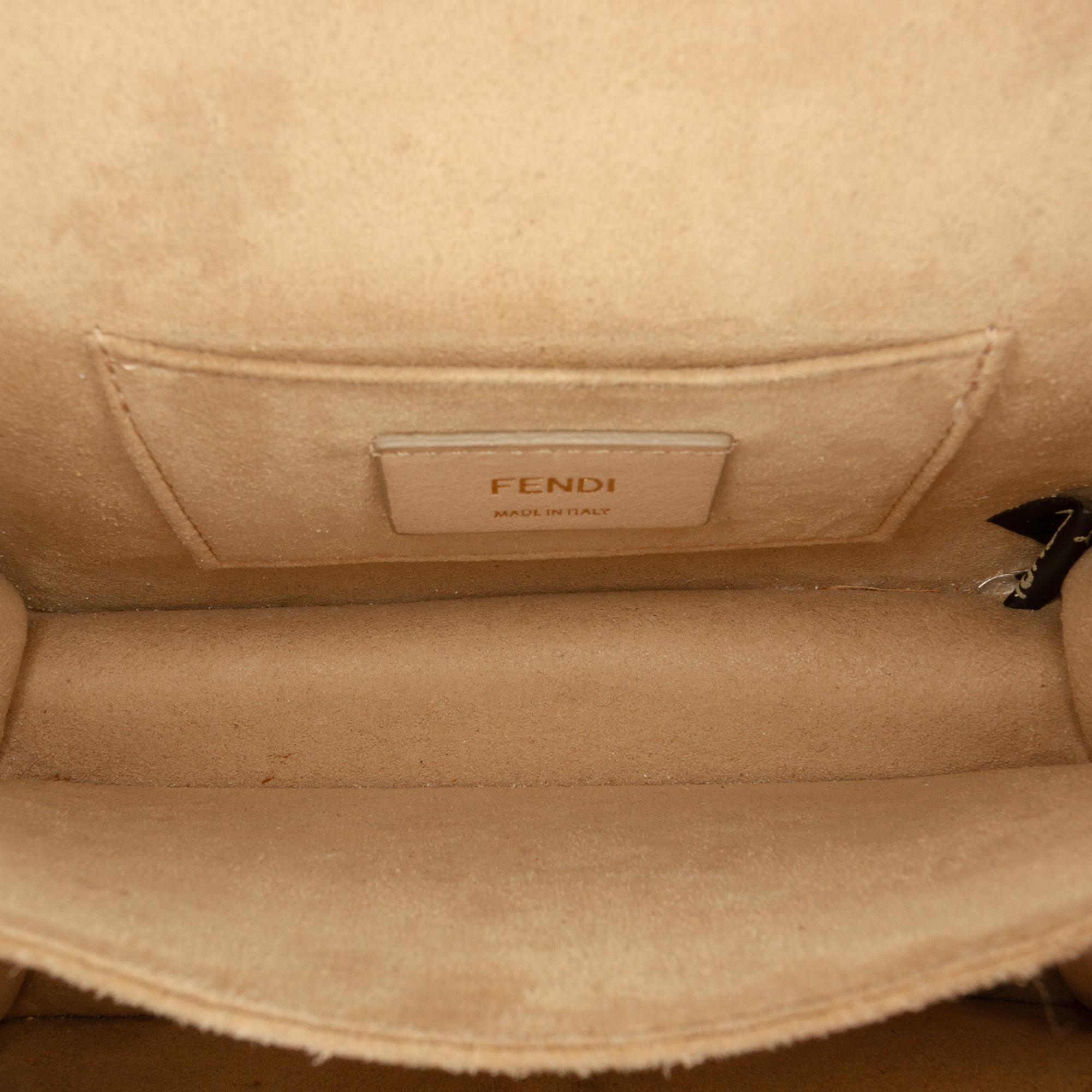 Fendi Small Zucca Embossed Leather Kan I Crossbody
