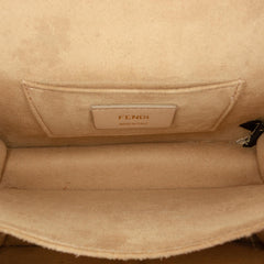 Fendi Small Zucca Embossed Leather Kan I Crossbody