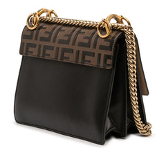 Fendi Small Zucca Embossed Leather Kan I Crossbody