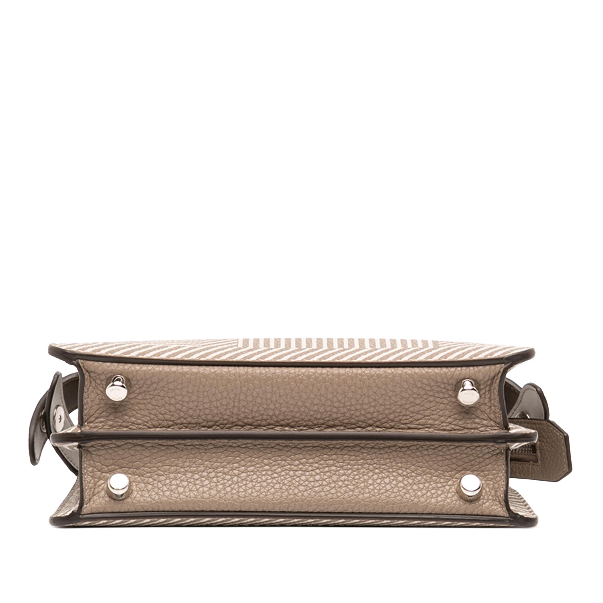 Fendi Small Zucca Leather Peekaboo ISeeU Satchel