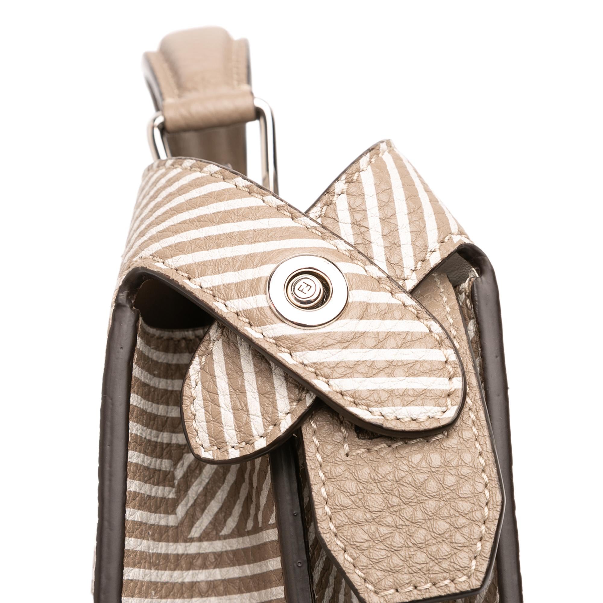 Fendi Small Zucca Leather Peekaboo ISeeU Satchel
