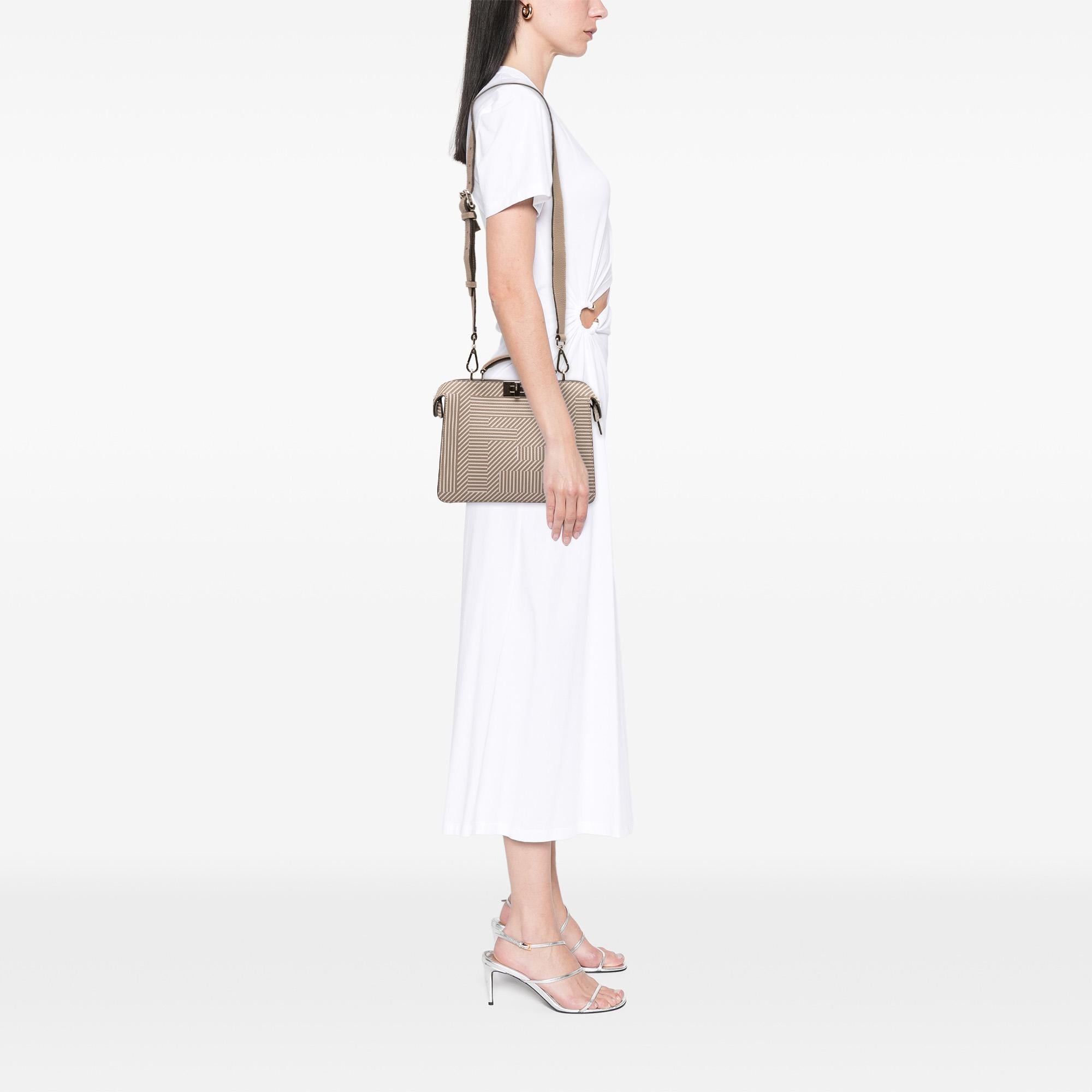 Fendi Small Zucca Leather Peekaboo ISeeU Satchel