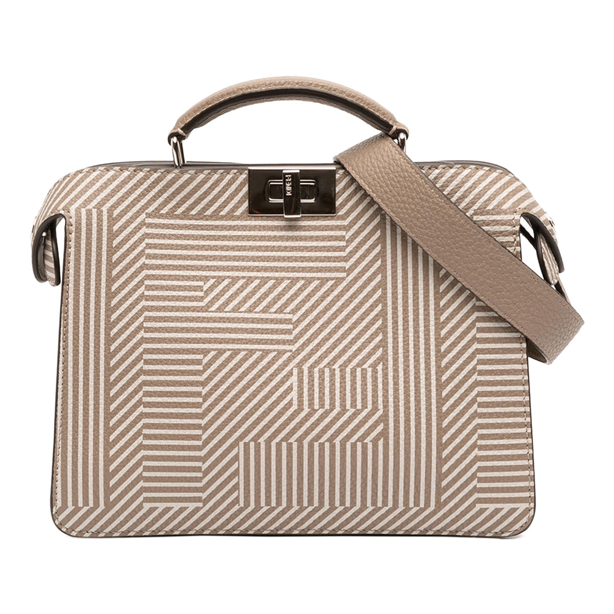 Fendi Small Zucca Leather Peekaboo ISeeU Satchel