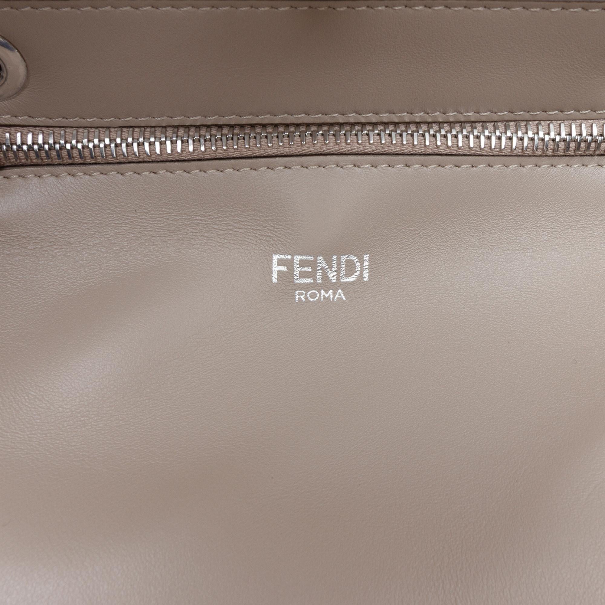 Fendi Small Zucca Leather Peekaboo ISeeU Satchel