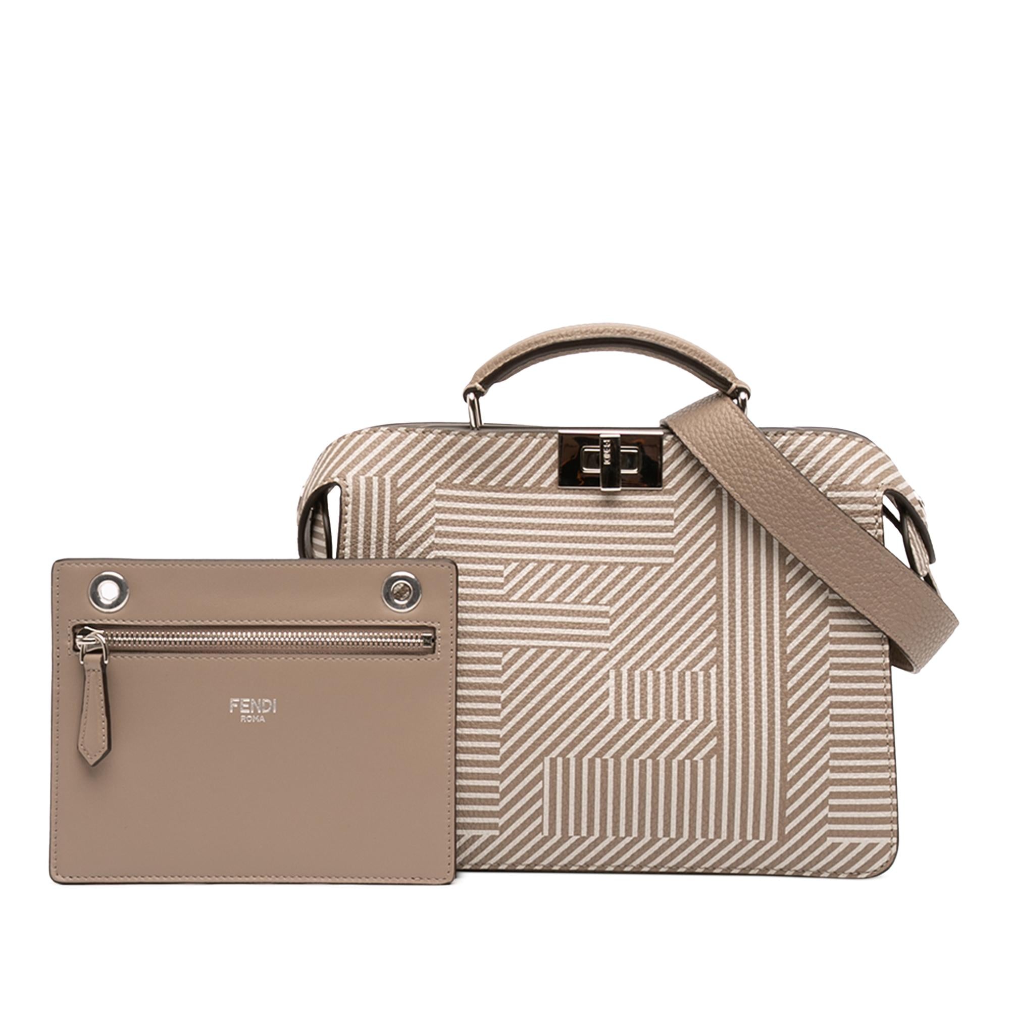 Fendi Small Zucca Leather Peekaboo ISeeU Satchel