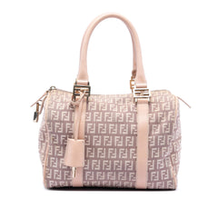 Fendi Small Zucchino Canvas Forever Bauletto Boston Bag