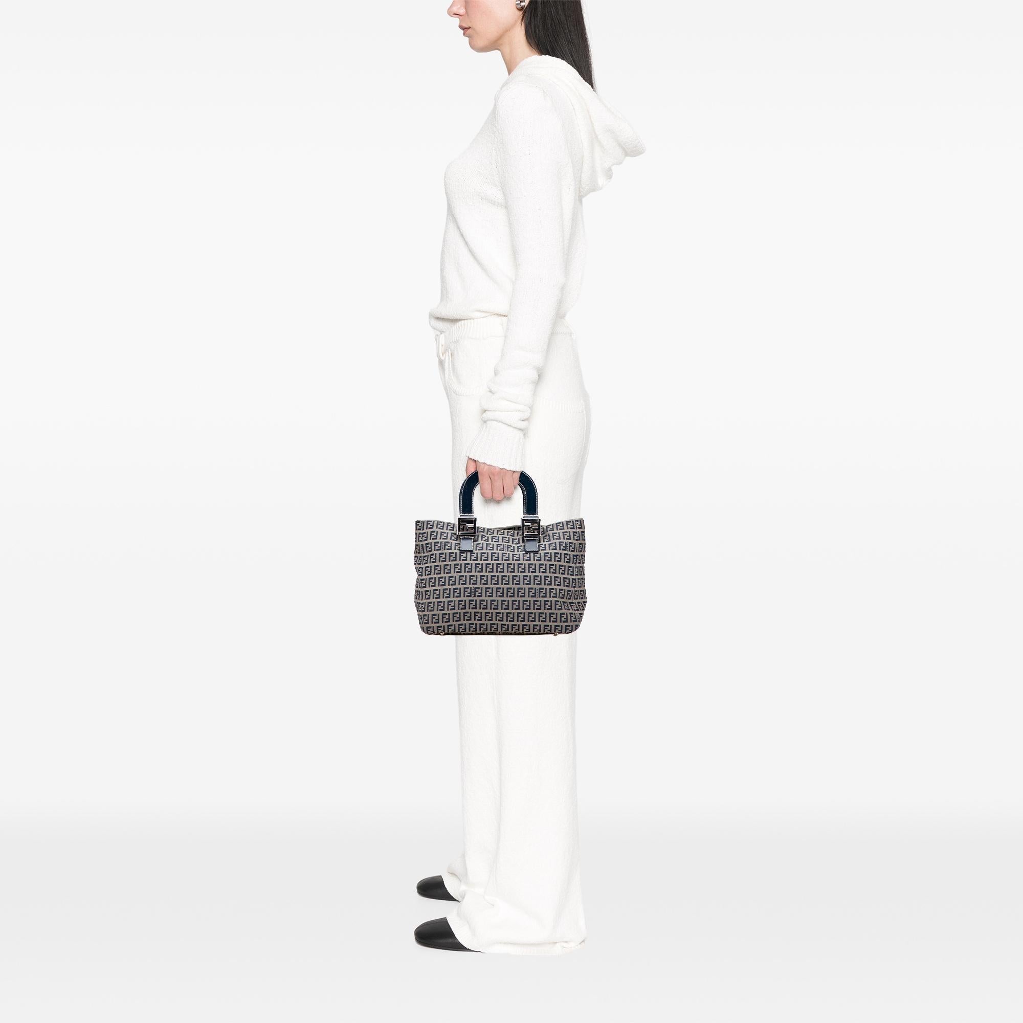 Fendi Small Zucchino Canvas Twins Tote