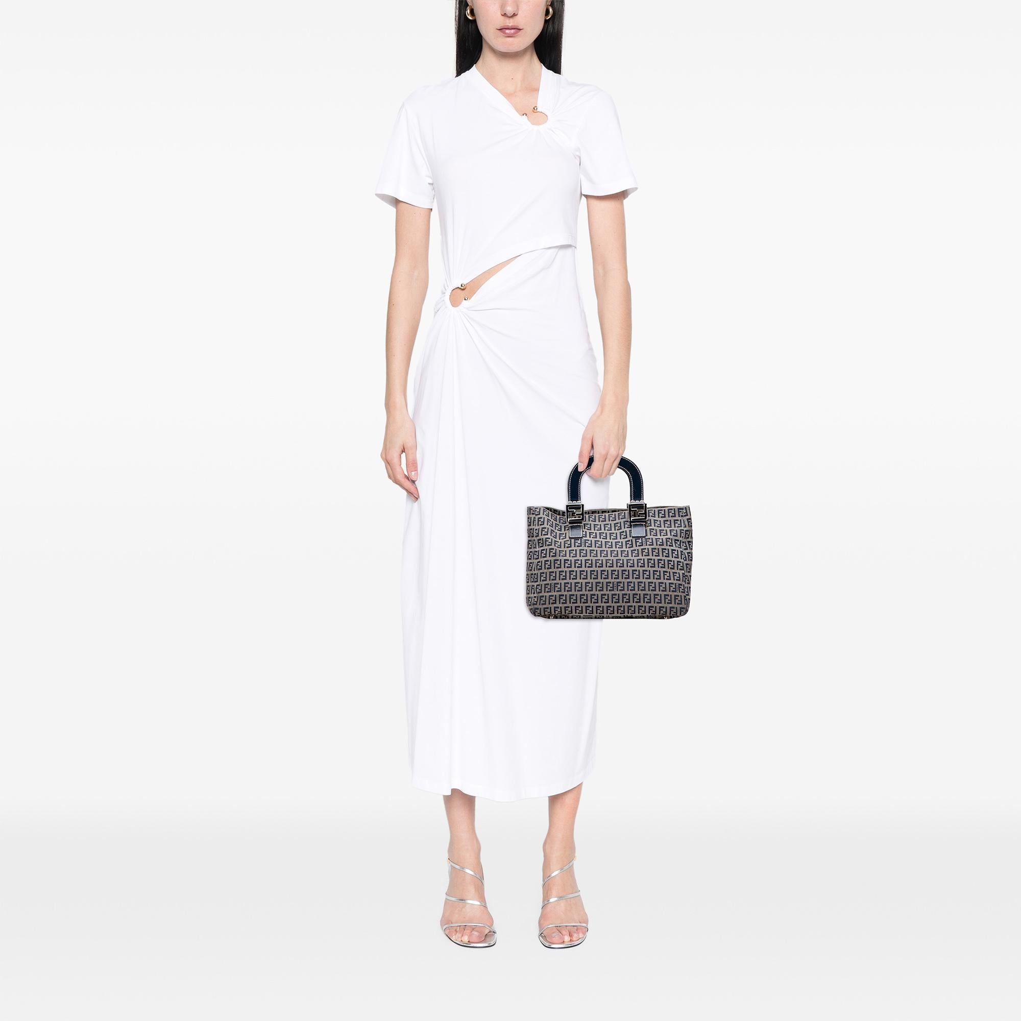 Fendi Small Zucchino Canvas Twins Tote
