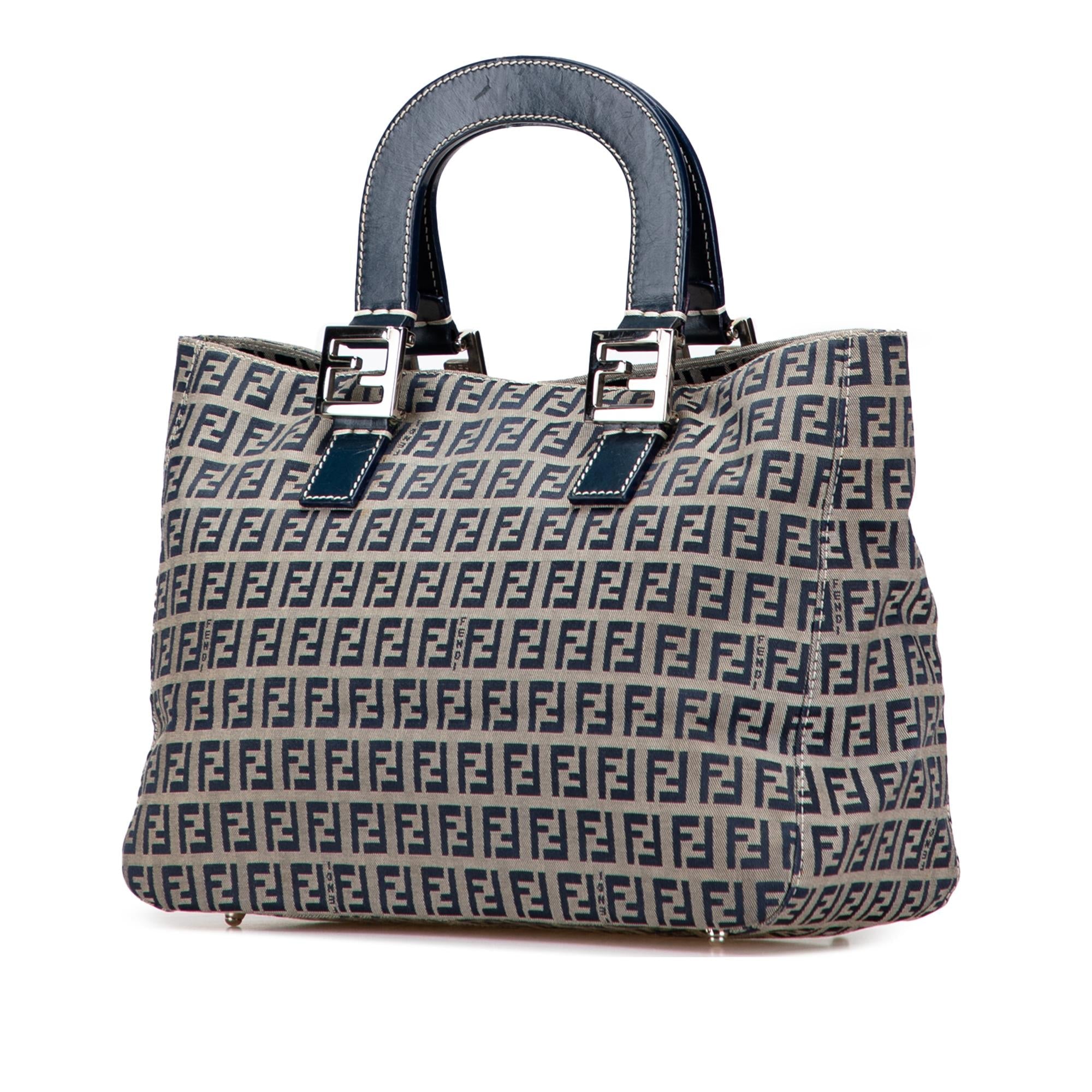 Fendi Small Zucchino Canvas Twins Tote
