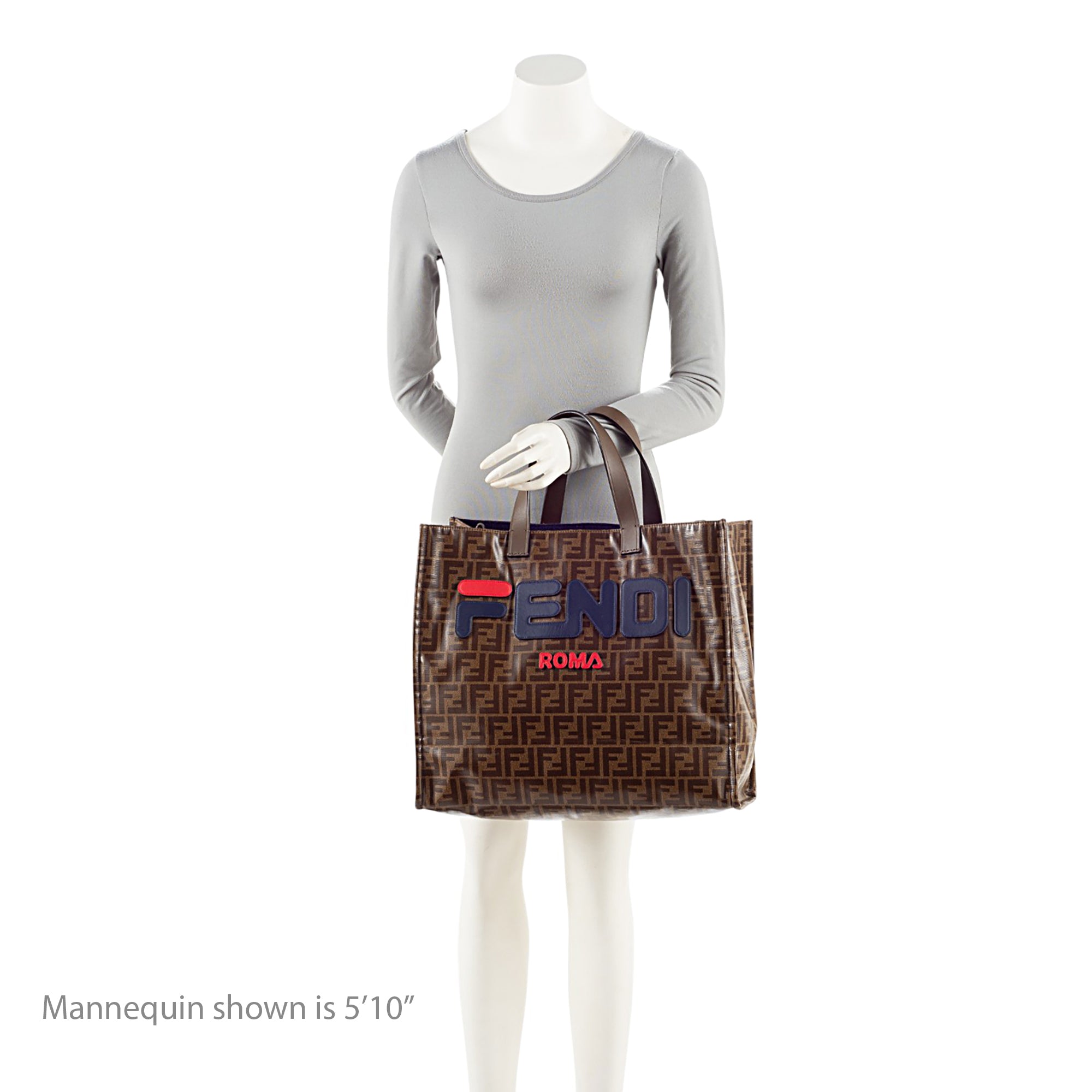 Fendi Spalmati Fila Mania Logo Shopper Tote