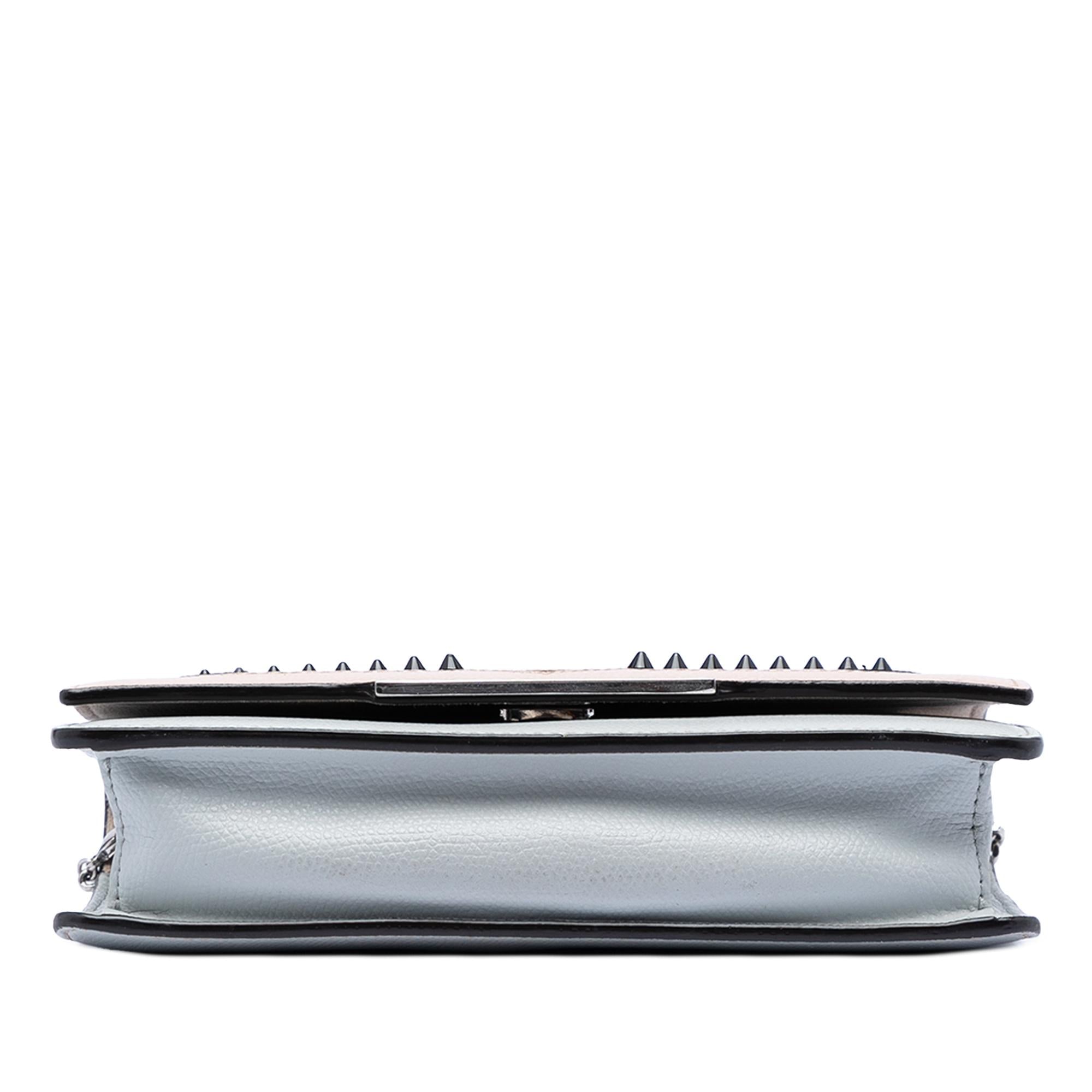 Fendi Studded Leather Monster Eyes Tube Wallet On Chain