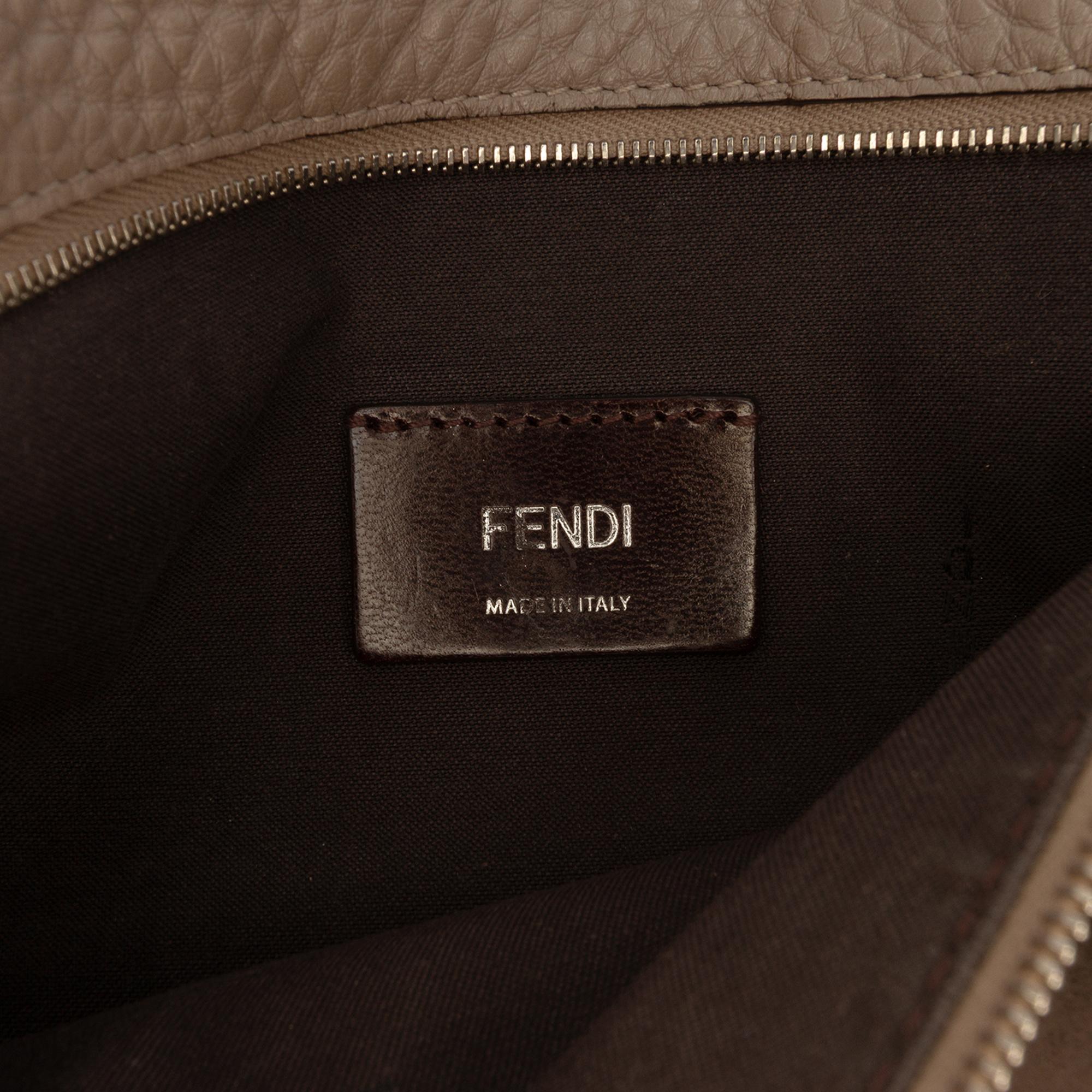 Fendi Sue Tilley Leather Banana Shopper Tote