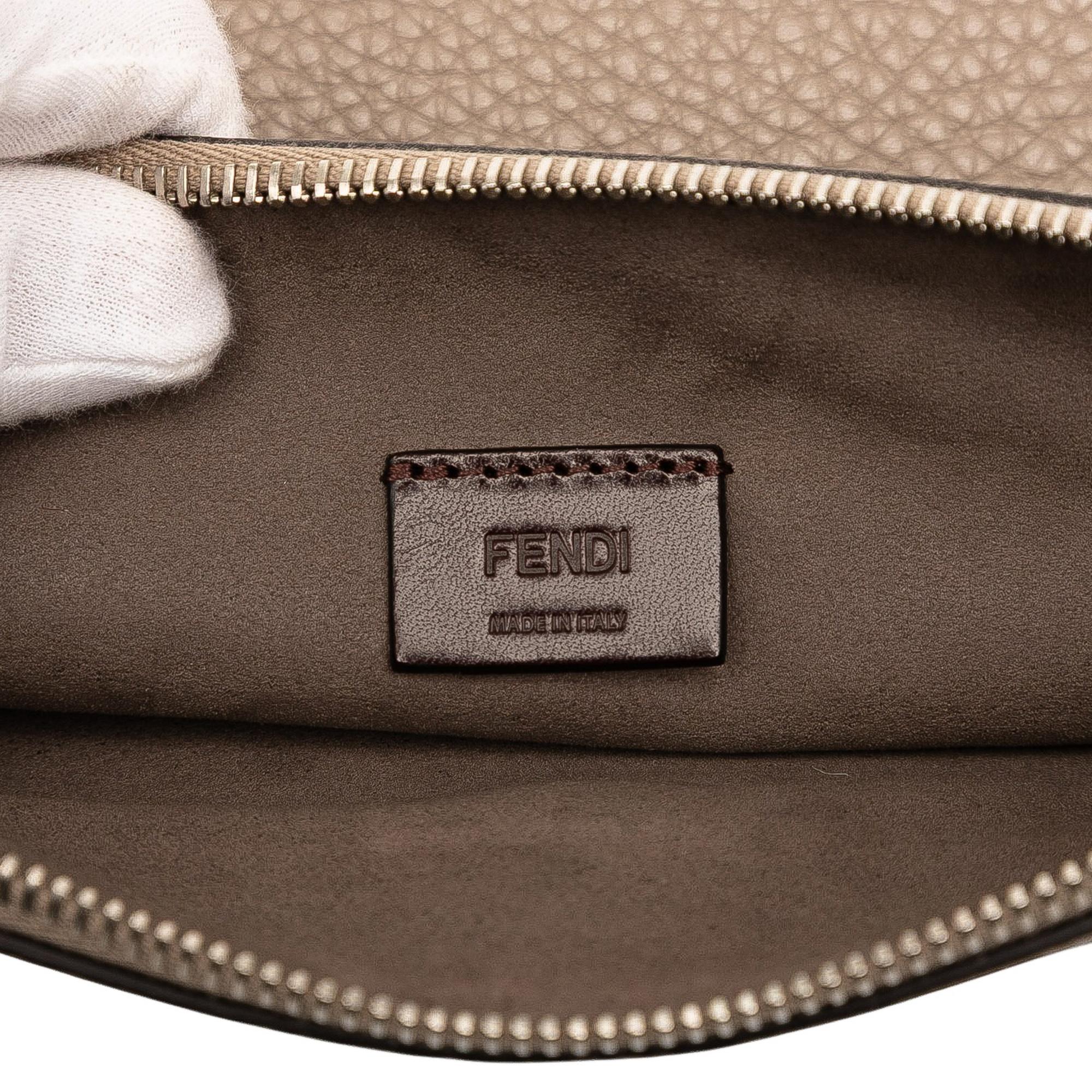 Fendi Sue Tilley Leather Banana Zip Clutch