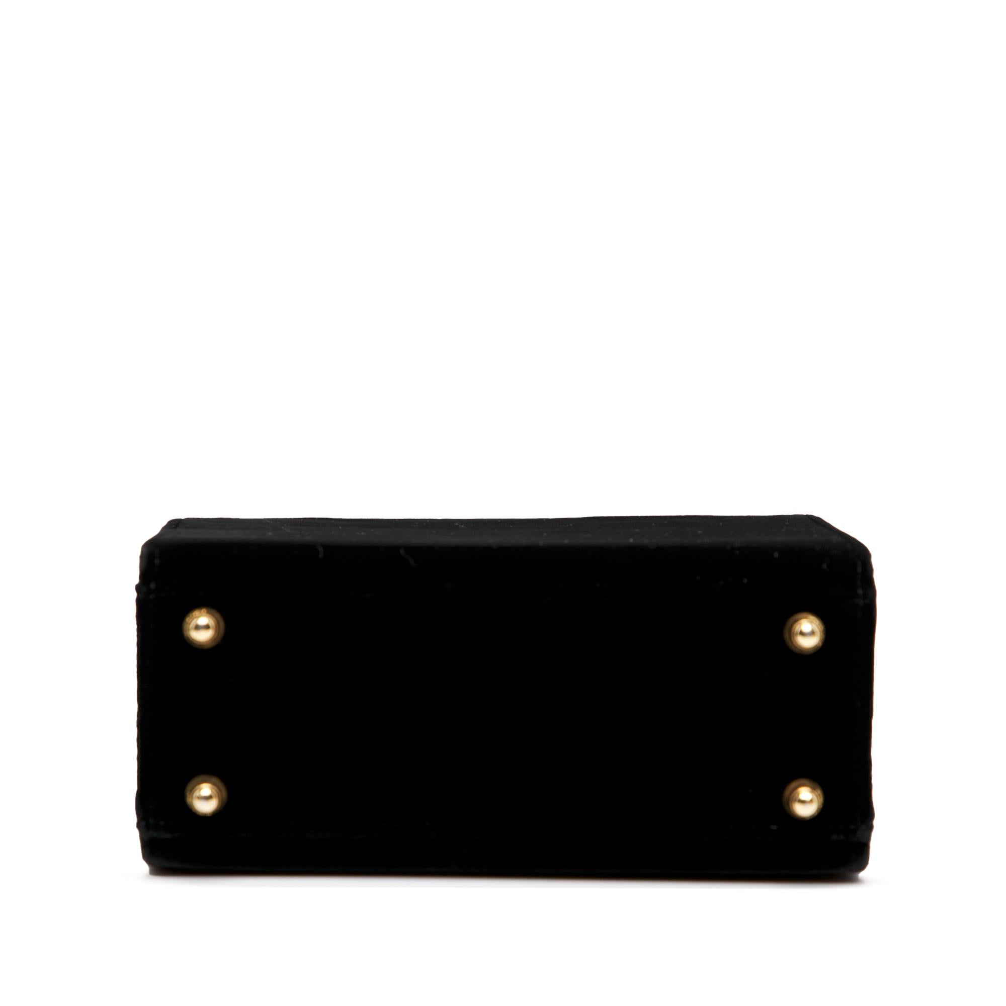 Fendi Velvet Push Lock Box Satchel