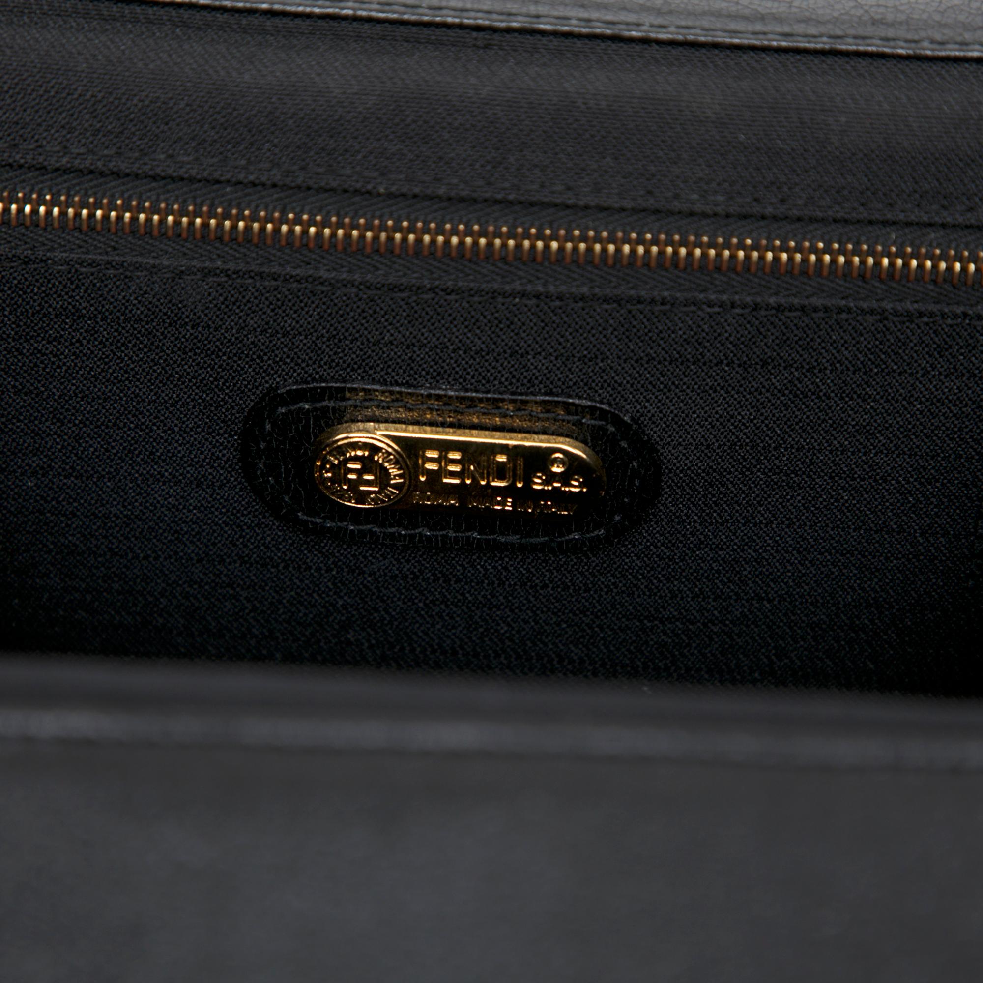 Fendi Velvet Push Lock Box Satchel